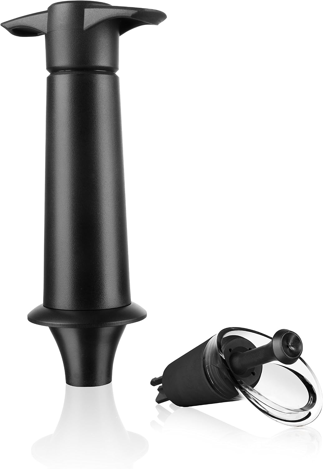 Vacu Vin Wine Pump, Plastic, 5 x 8.3 x 22 cm Black