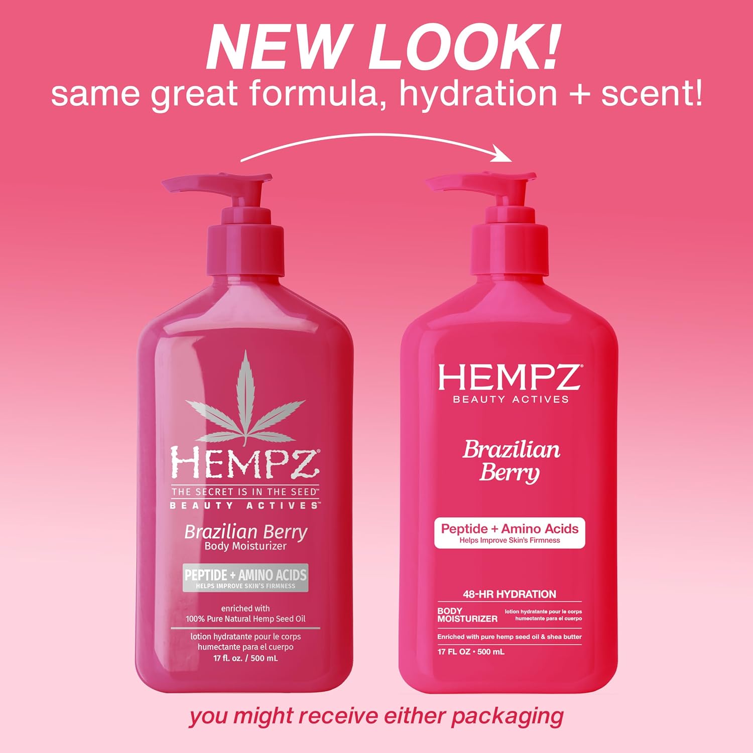 Hempz Sweet Jasmine & Rose Herbal Body Moisturizer for Women, 17 Fl. oz. - Moisturizing Lotion with 100% Pure Hemp Seed Oil, Collagen