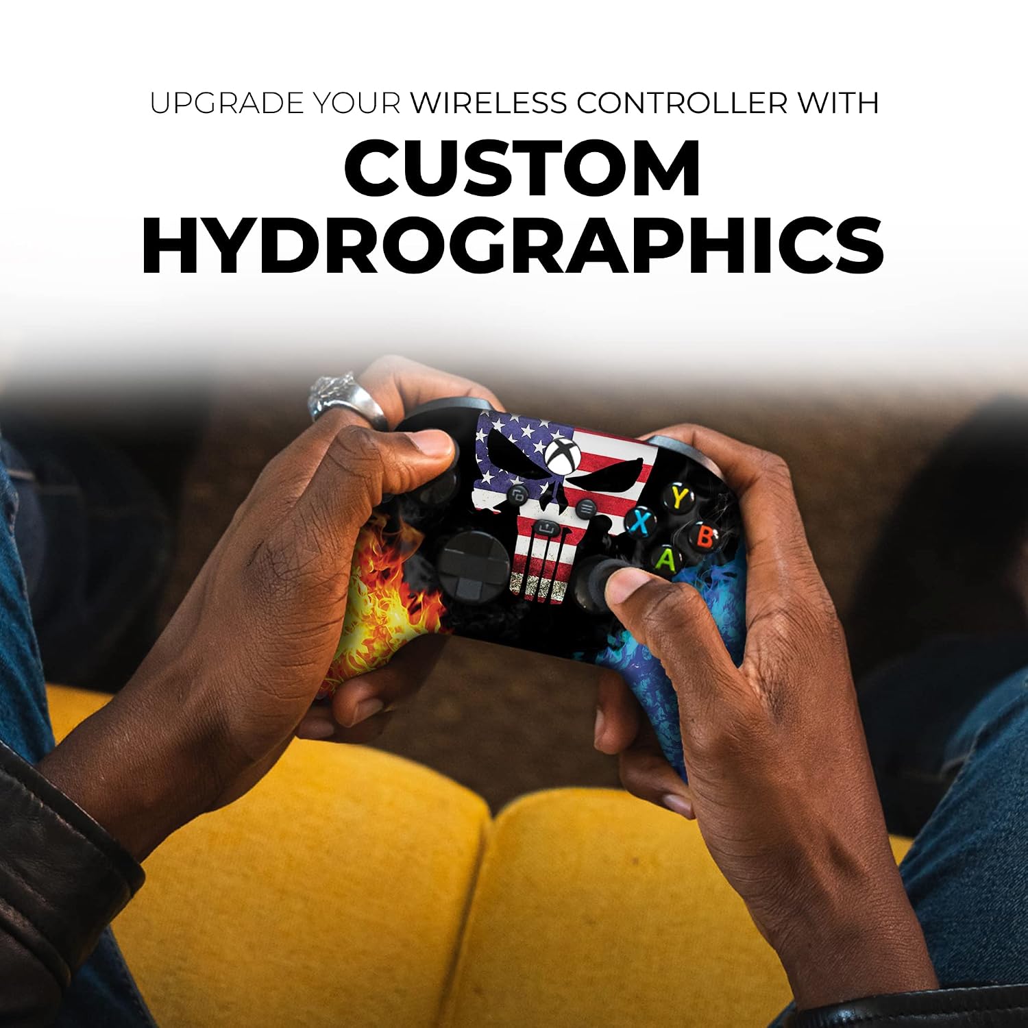 DreamController Green Weed Grass Custom X-box Controller Wireless compatible with X-box One/Series X/S Proudly Customized in USA with Permanent