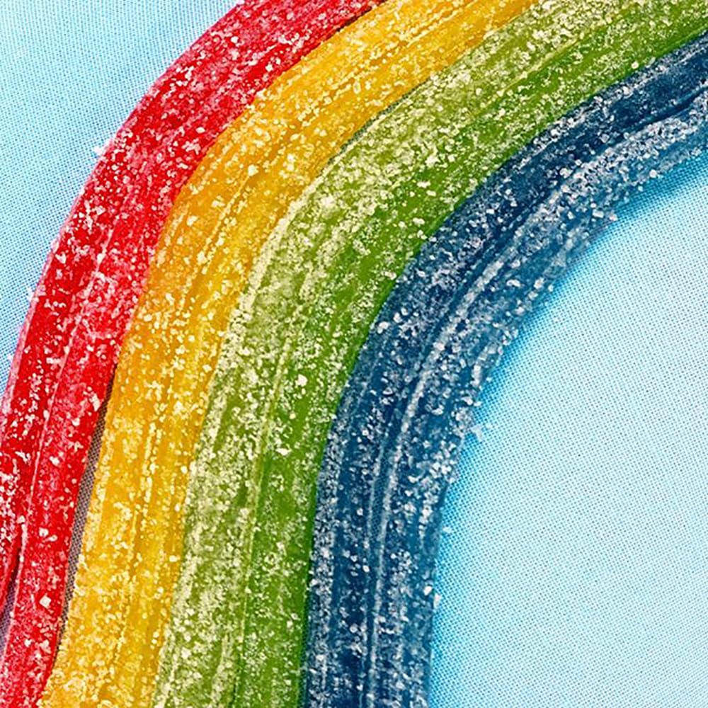 Sour Punch Straws, Rainbow Fruit Flavors, Chewy Sweet & Sour Candy, 2oz Tray (24 Pack)