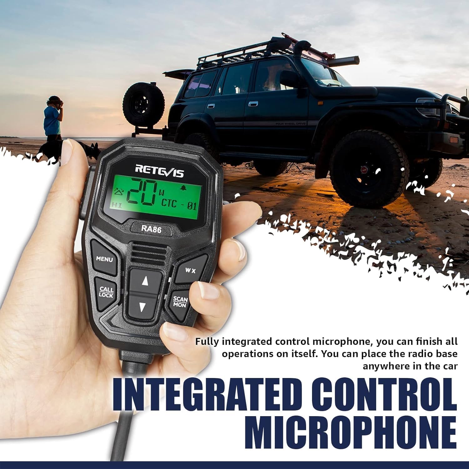Retevis RB48PLUS GMRS Walkie Talkies Long Range,IP67 Waterproof 2 Way Radio | Repeater Capable, Dual PTT, Vibration Alert, NOAA, SOS, for Hurricane Preparedness, Emergency Communication, Outdoor, 2 Pack