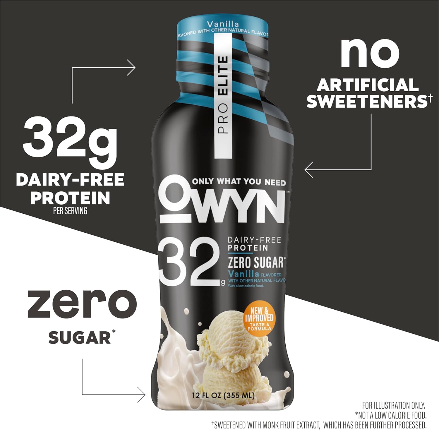 OWYN Only What You Need 32g Chocolate Flavored Protein Shake, 12 Ct
