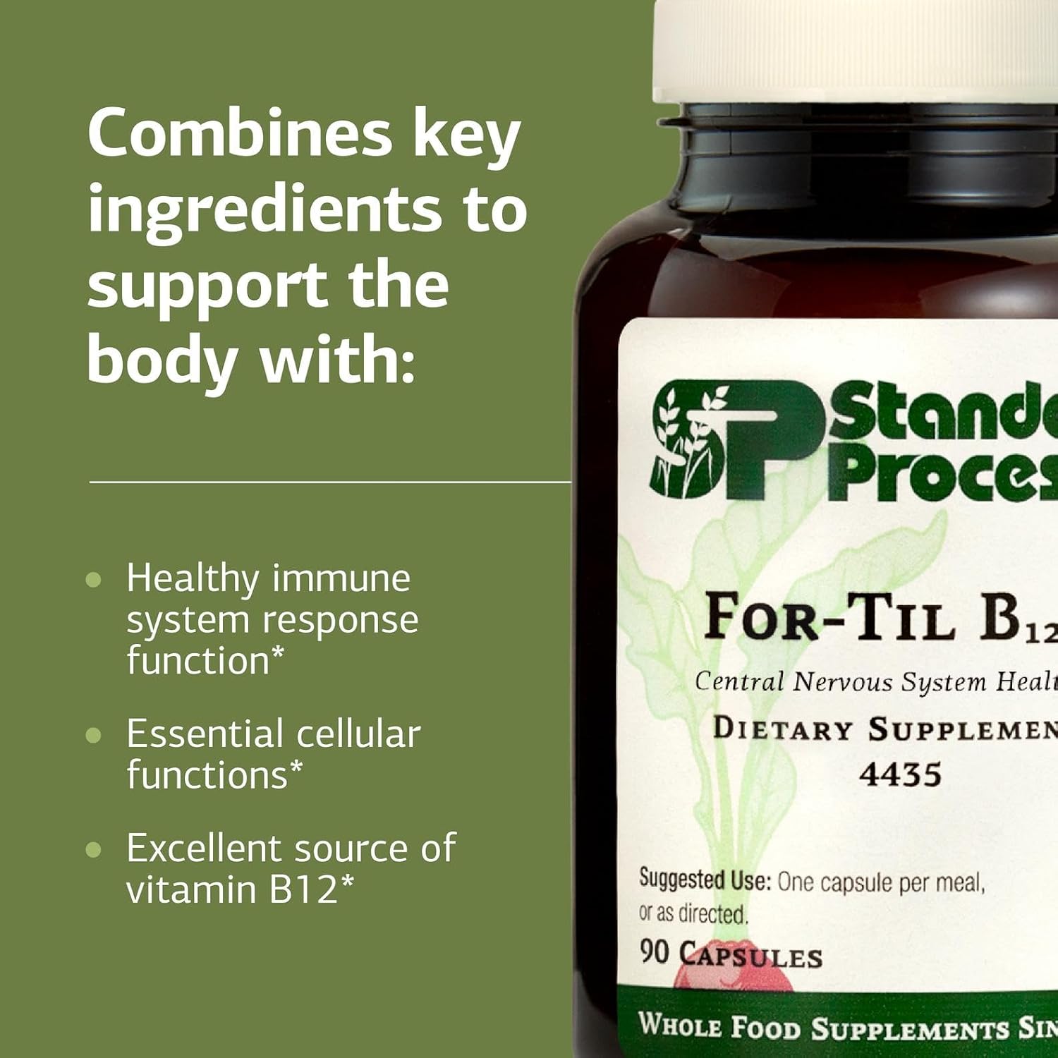 Standard Process - for-Til B12 - Vitamin B12 Supplement for Brain & Nervous System Support - Immune Health & Cellular Function - Non-Dairy & Non-Soy