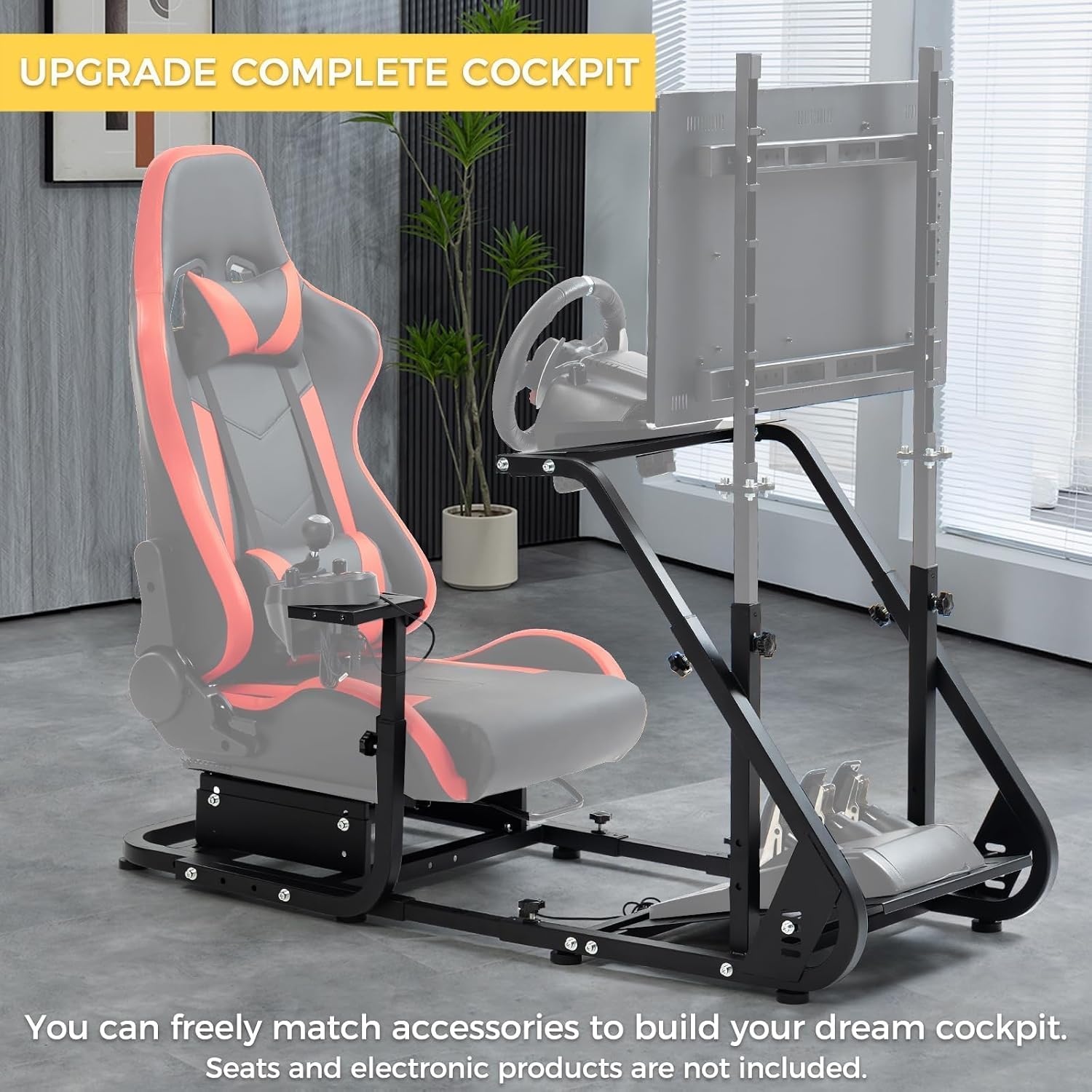 Marada Reinforced Stabilizing Racing Sim Cockpit Stand Fit for Fanatec
