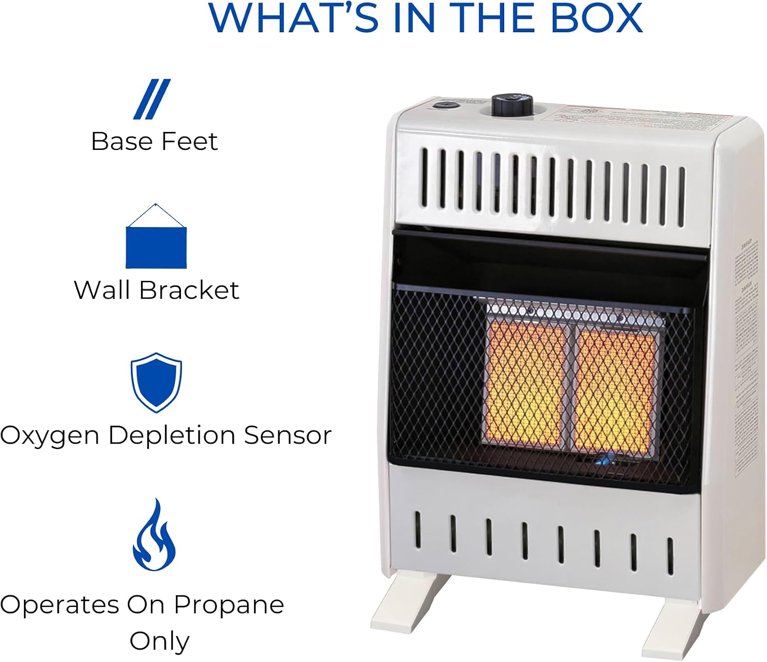 ProCom Heating Liquid Propane Ventless Infrared Plaque Heater With Base Feet - 10,000 BTU, Manual Control - Model# ML100HPA-B