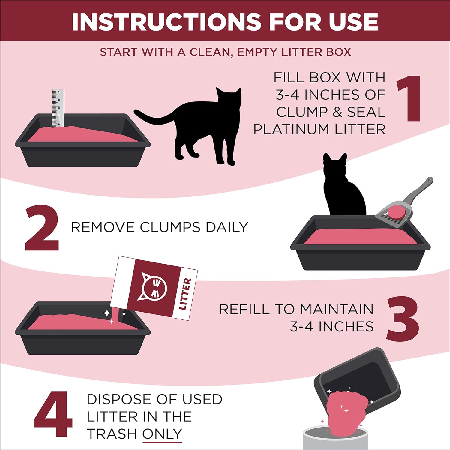 ARM & HAMMER Slide Platinum Easy Clean-Up Clumping Cat Litter, 18 lbs