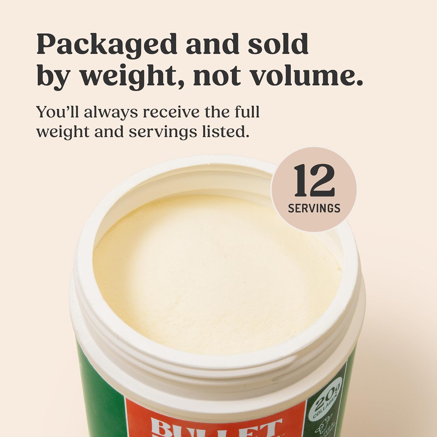 Bulletproof Unflavored Collagen Peptides Protein Powder, 17.6 oz | 20g Grass-Fed Pasture-Raised Collagen Protein and Amino Acids for Skin, Bones and Joints