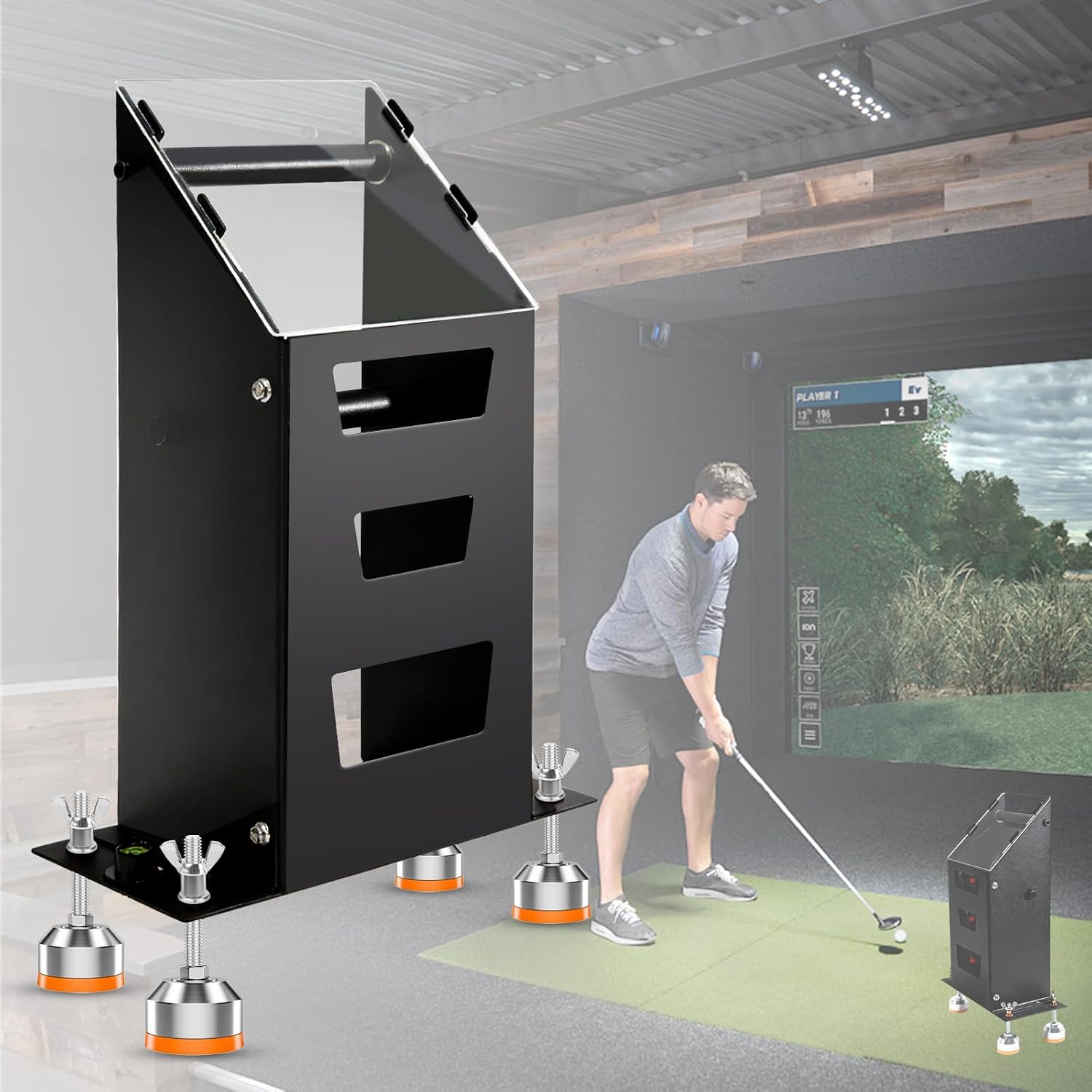 Case for Bushnell Launch Pro / for Foresight Golf Launch Monitor Simulator | Portable Metal Protective Case, Visual Golf Launch Monitor Shield