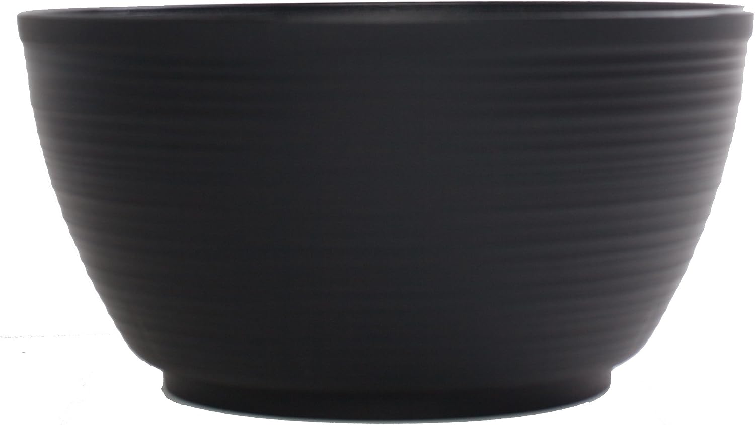 Bloem Willow 12" Plastic Plant Bowl, Deep Round Garden Pot, Peppercorn | Sealed plant bowl with knockout drainage, perfect for displaying herbs and succulents on indoor and outdoor surfaces.