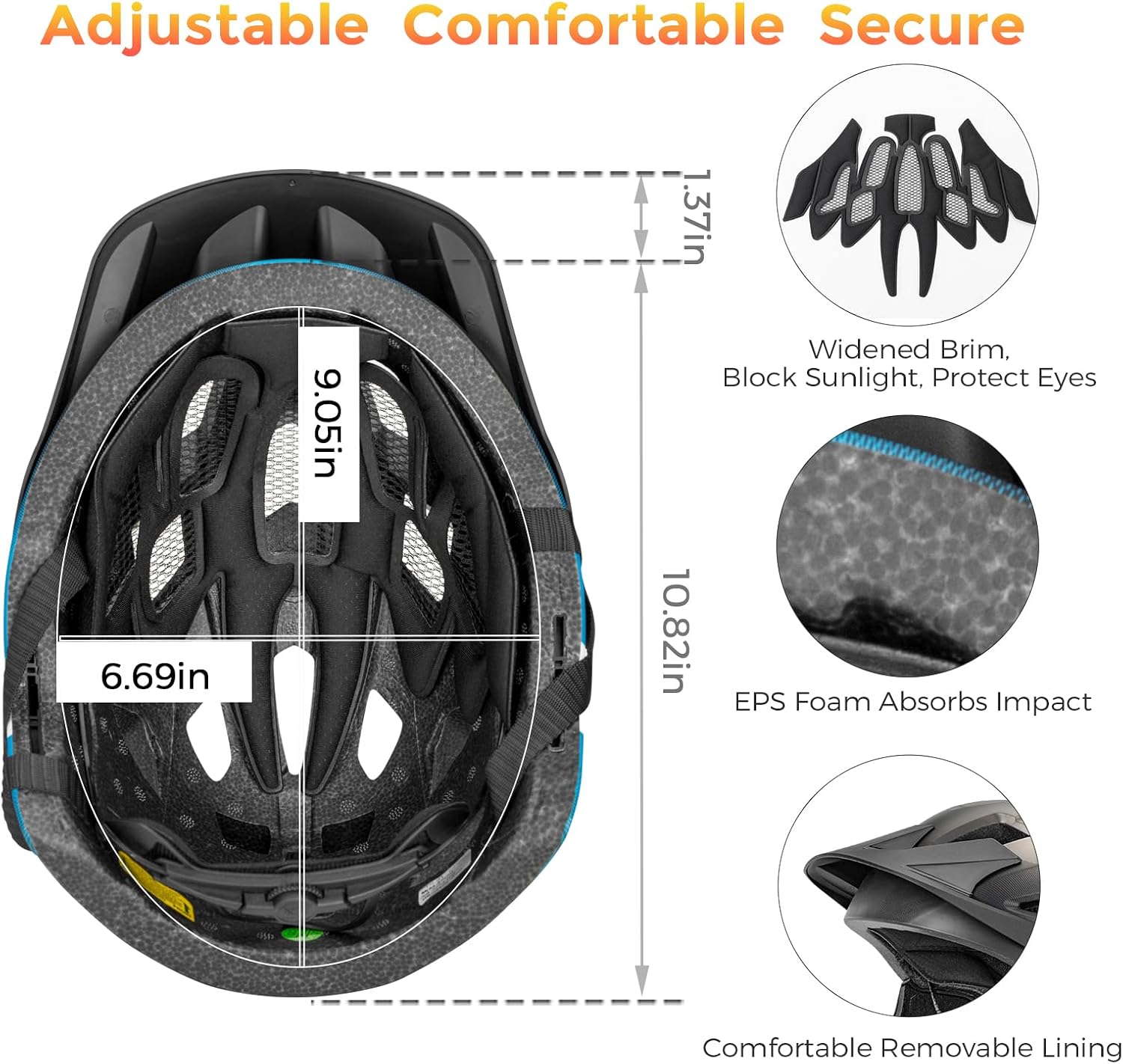 ROCKBROS Kids Full Face Bike Helmet Lightweight Detachable MTB Helmet