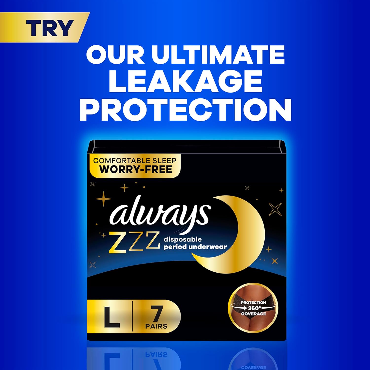 Always Maxi Feminine Pads Without Wings for Women, Size 1, Regular Absorbency, Unscented 48 Count