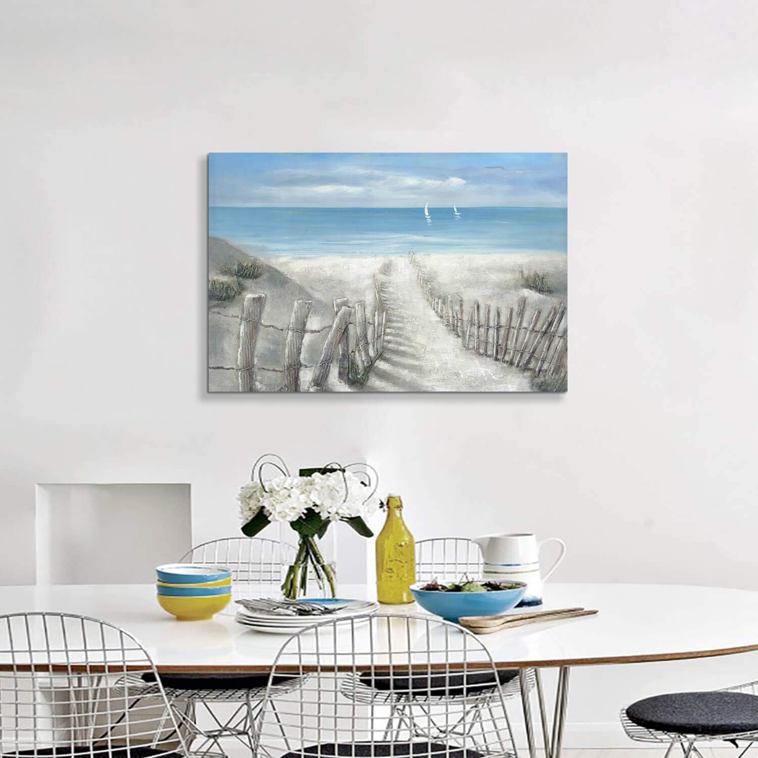 Hardy Gallery Ocean Wave Canvas Wall Art Coastal Decor 16x11 Inch