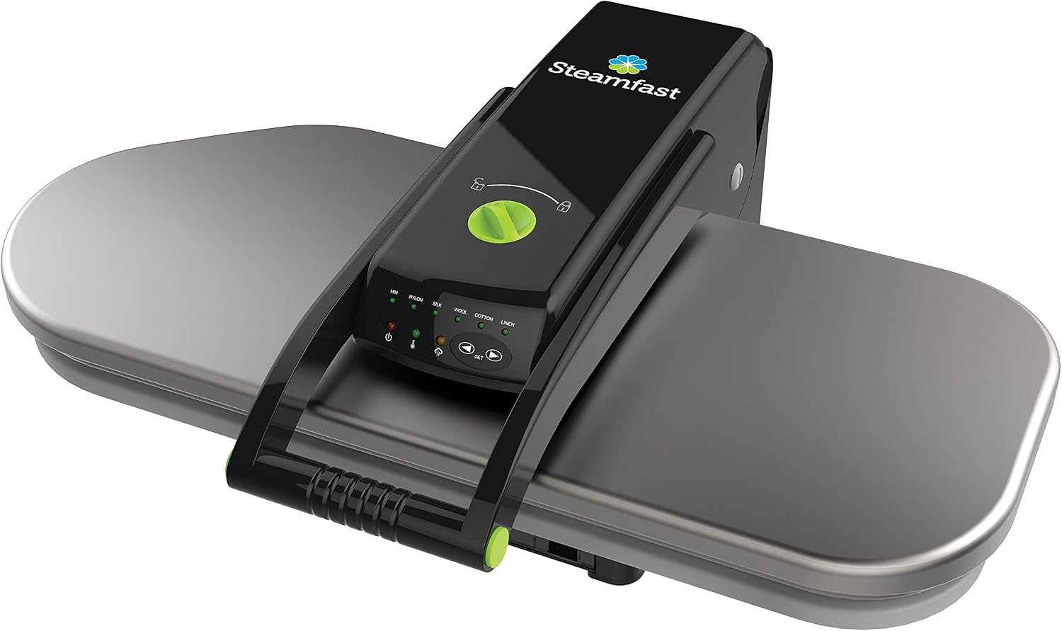 Steamfast SF-680 Digital Steam Press with Multiple Fabric Settings and Steam Burst Function, Stainless/Black | Digital Steam Press, 5 Fabric Settings