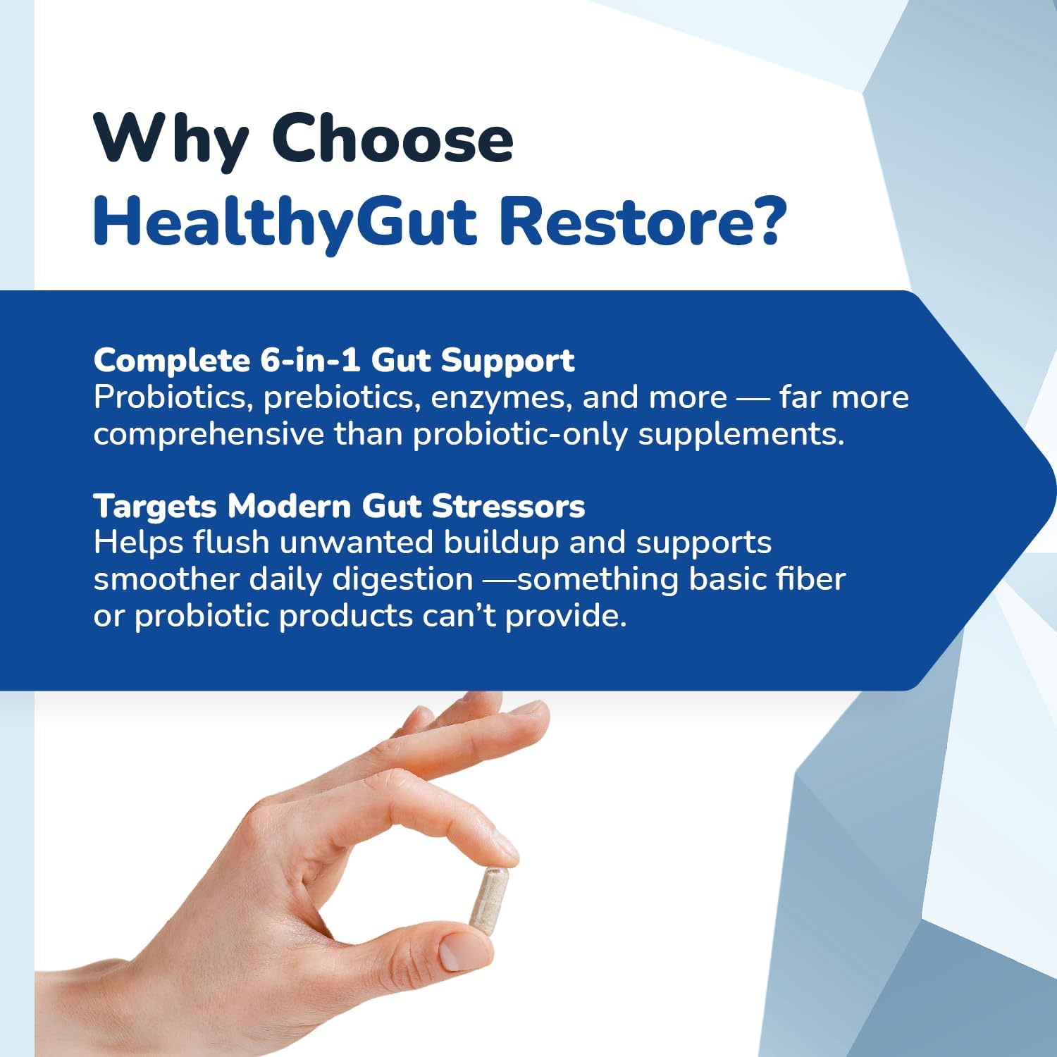 Healthy Gut Restore, Gut Health Supplements, 60 Capules, 2 Month Supply