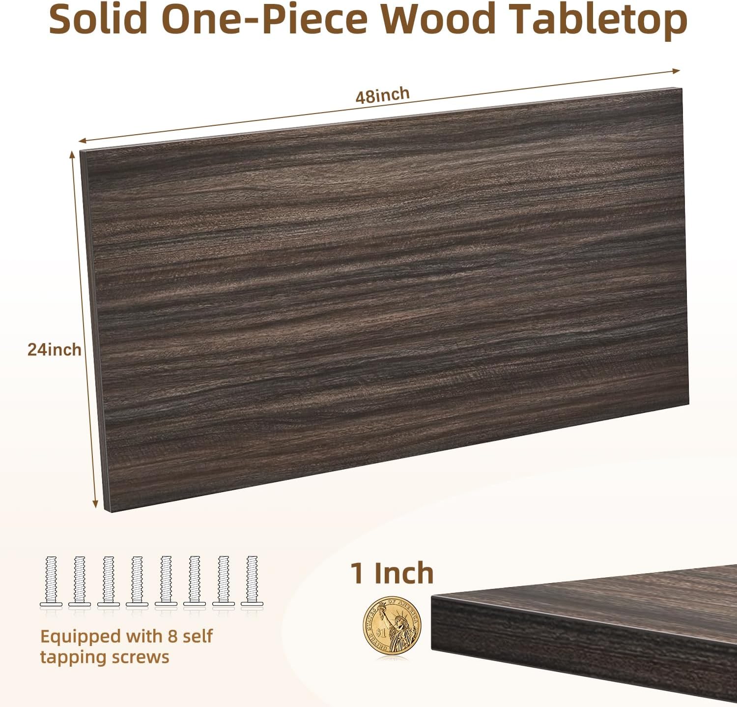 Rectangular Wood Table Top, 71x32x1 in Solid One-Piece Workbench Top | Wood Table Top Particle Board For Standing Desk, Home Office DIY Countertop, Washer Dryer, Coffee Bar And Workbench Use