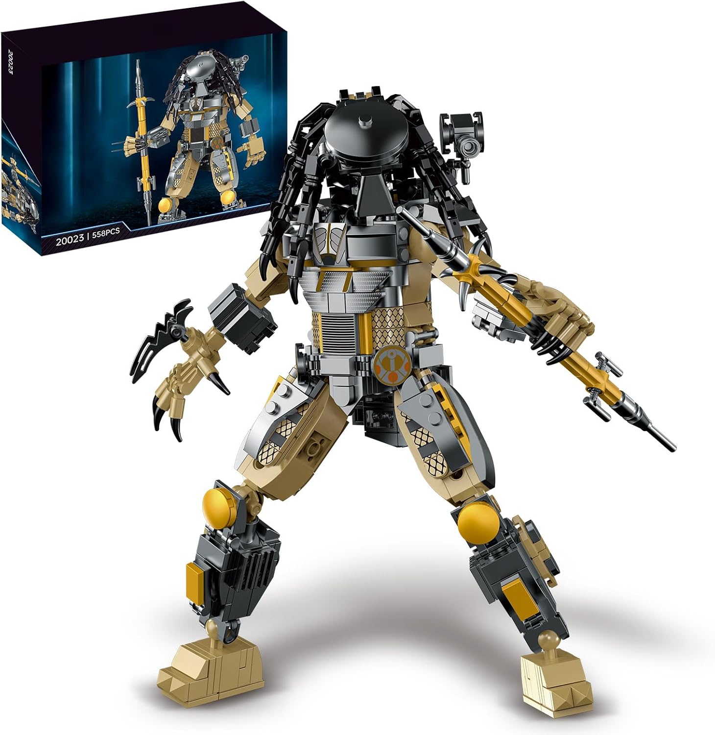 Xenomorph Horror Action Figure Building Kit Compatible with Lego for Adults | Cool Halloween Decor Toy For Boys 8-14 Years Up 558pcs