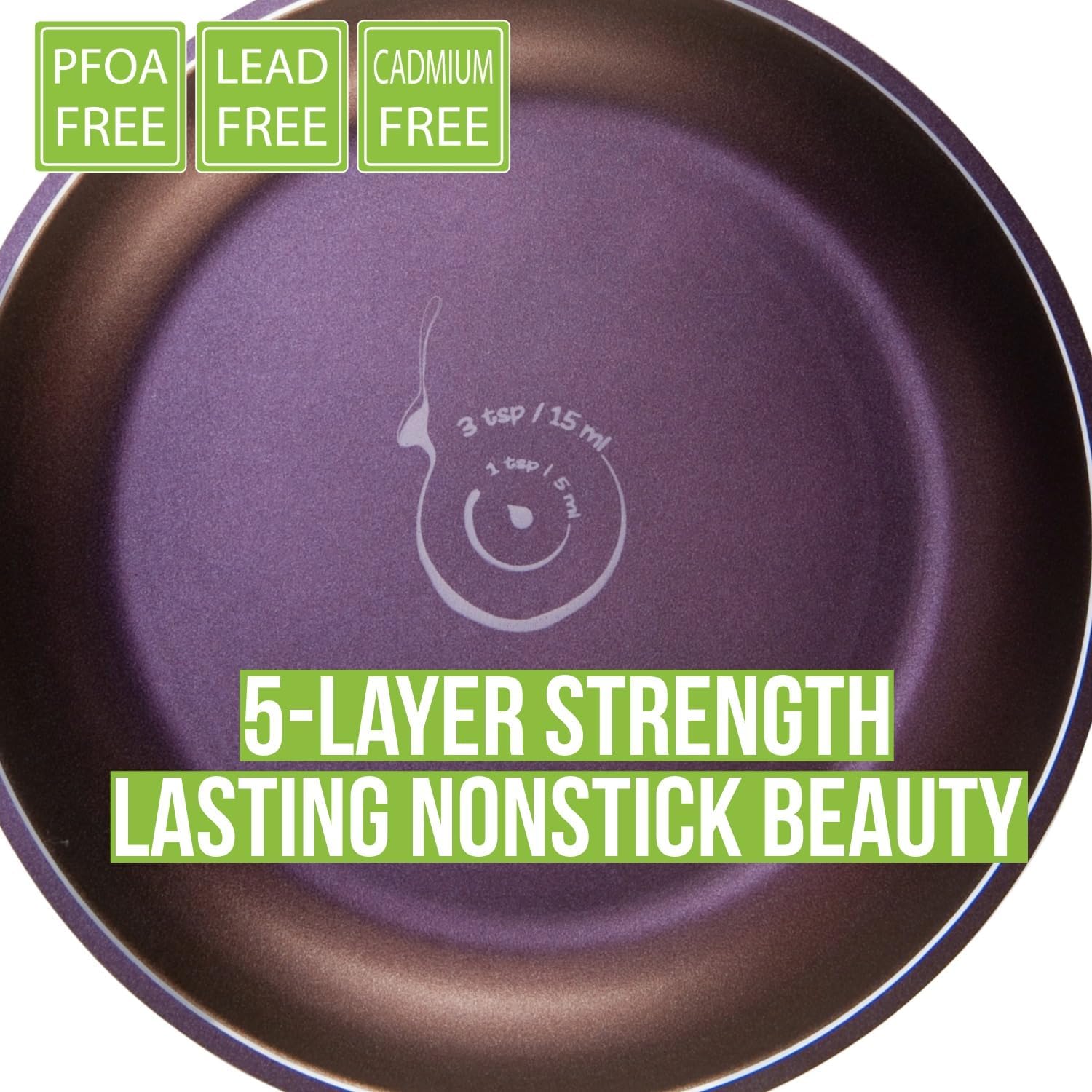 TECHEF - Art Pan 12" Wok/Stir-Fry Pan, Coated 5 times with Teflon Select Non-Stick Coating (PFOA Free) - Made in Korea (with Lid)
