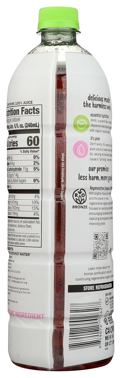 Harmless Harvest Organic Coconut Water, 32 Oz Bottle