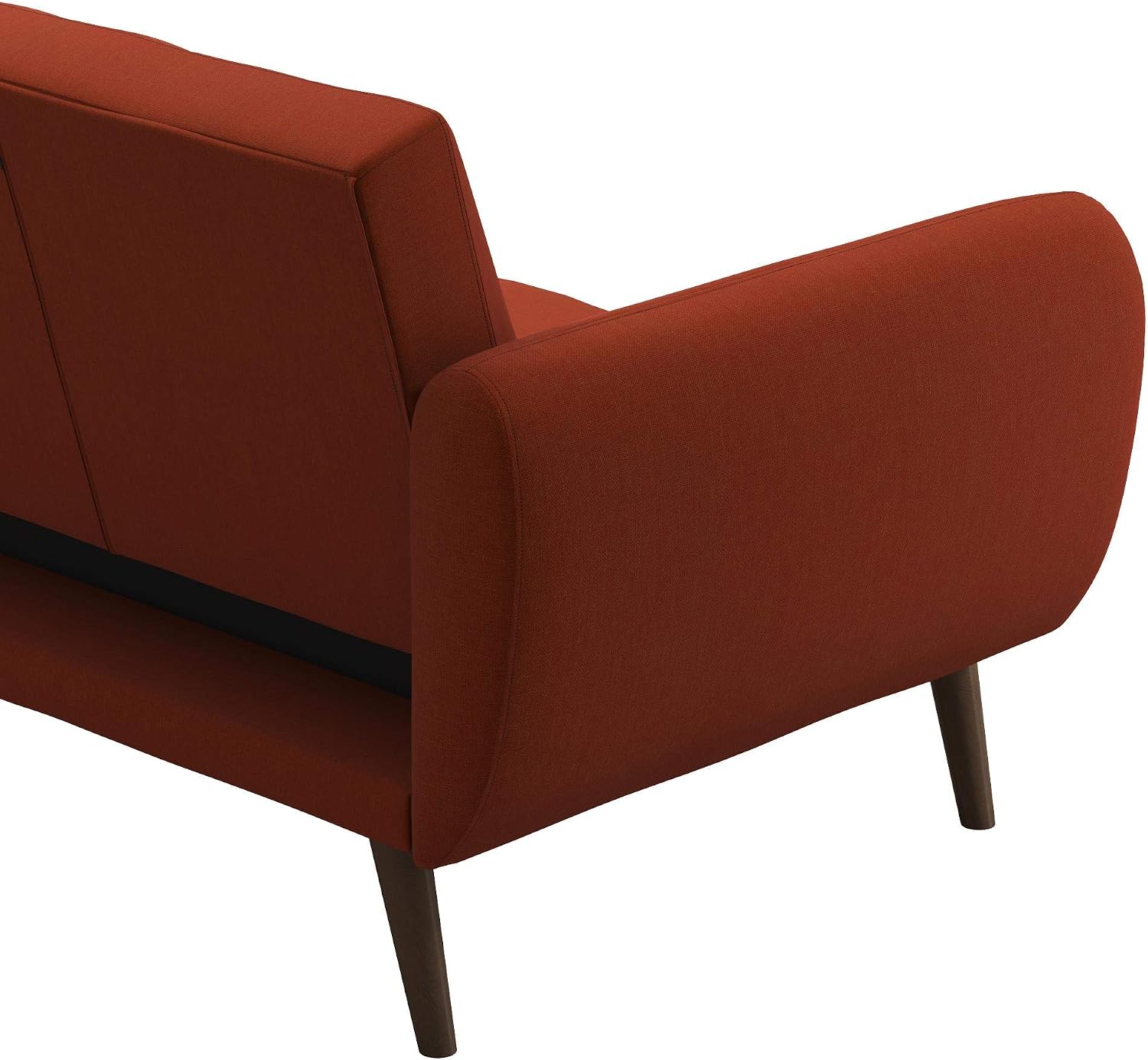 Novogratz Brittany Futon Sofa Bed and Couch Sleeper, Camel Faux Leather