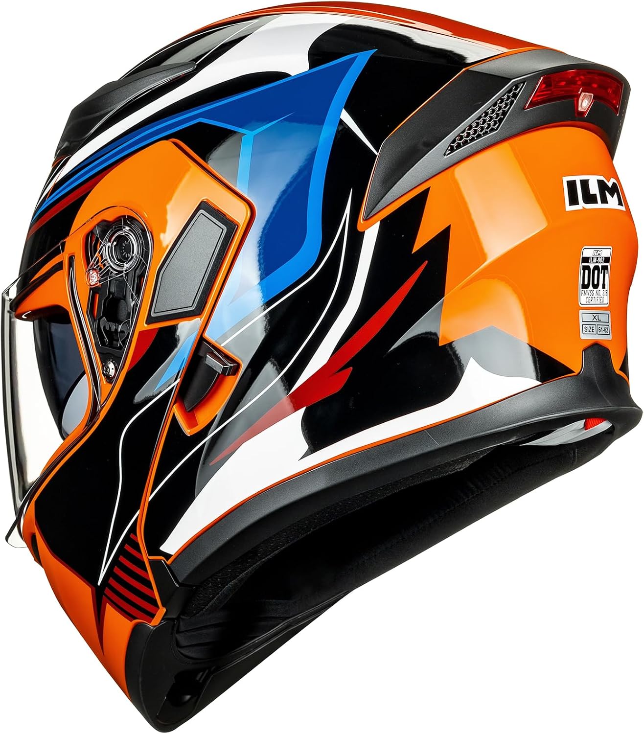 ILM Motorcycle Dual Visor Flip up Modular Full Face Helmet DOT Model 902/902L