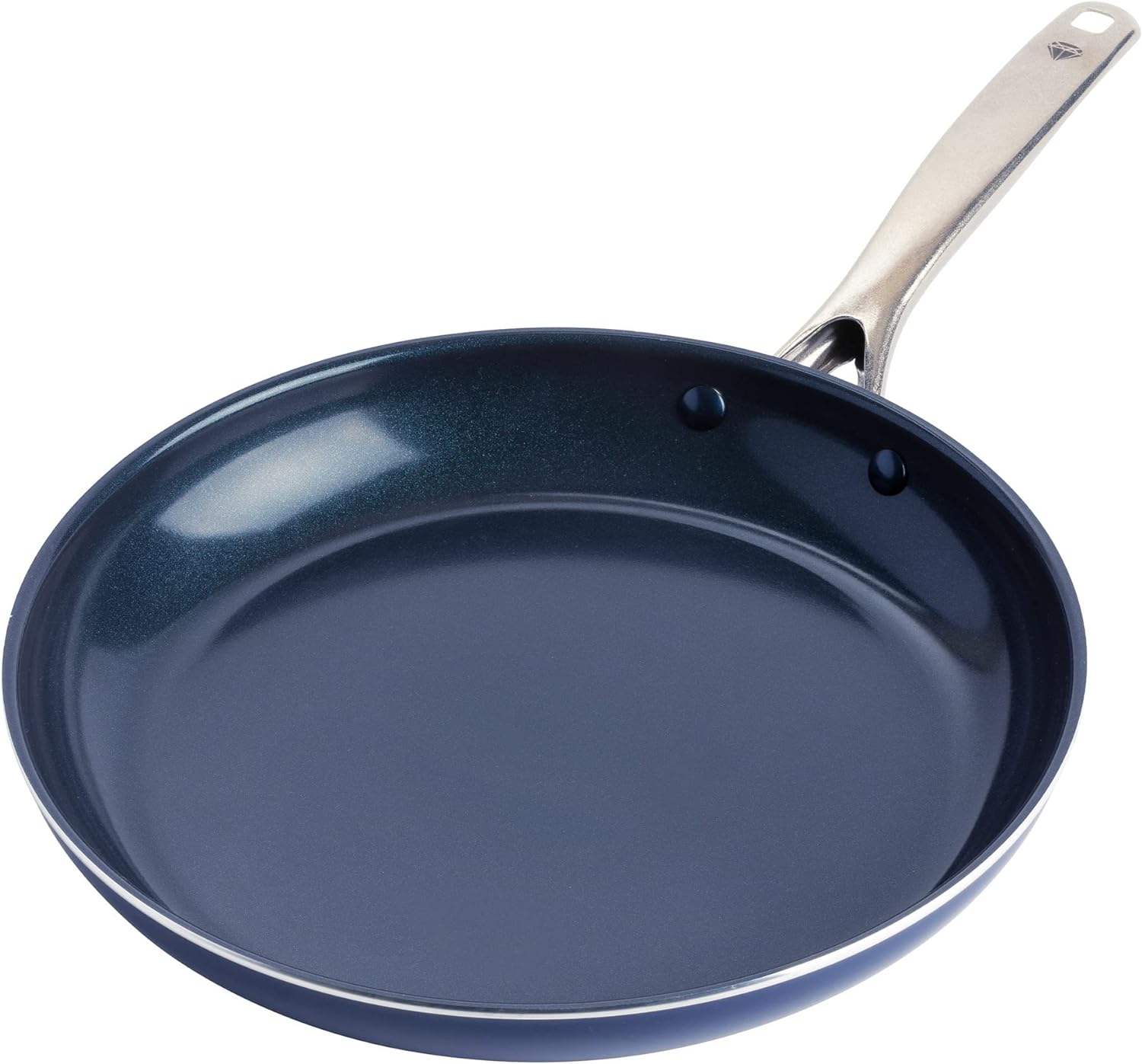 Blue Diamond Cookware Diamond Infused Ceramic Nonstick 8" Frying Pan Skillet, Induction, PFAS-Free, Dishwasher Safe, Oven Safe, Blue