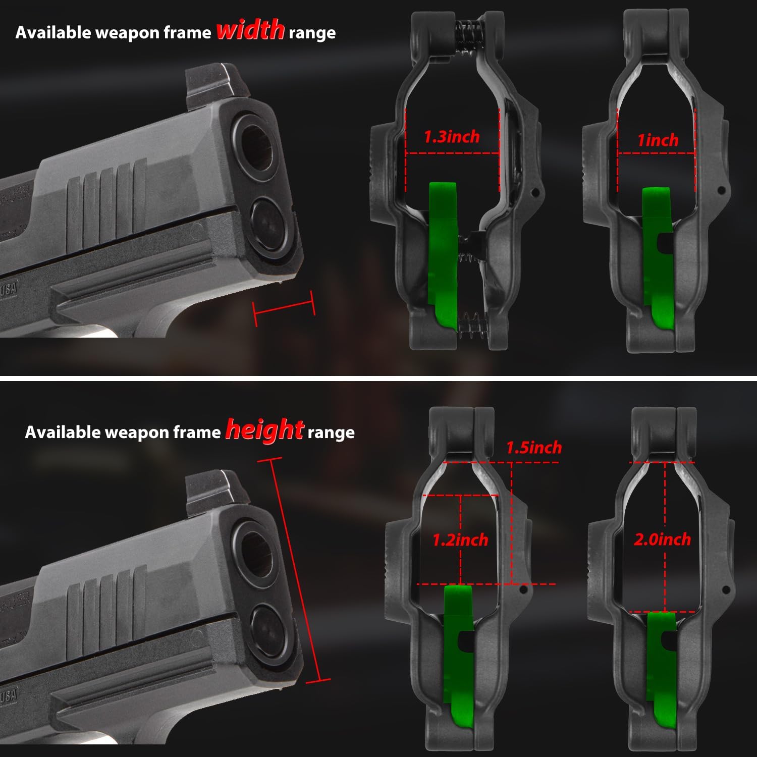 Universal OWB Holster for Most Compact/Full Size Pistols