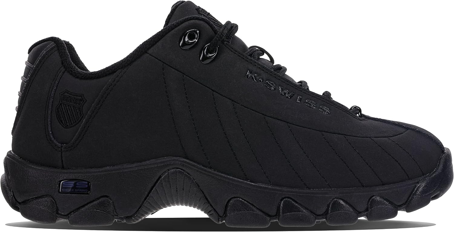 K-Swiss Men's ST329 CMF Sneaker, Wide Tennis Walking Shoes Leather Upper | Court Inspired, Tennis Heritage, Comfort Soft Cushioning, Arch Support, Wide Feet Fit, Chunky Silhouette, Classic Style.
