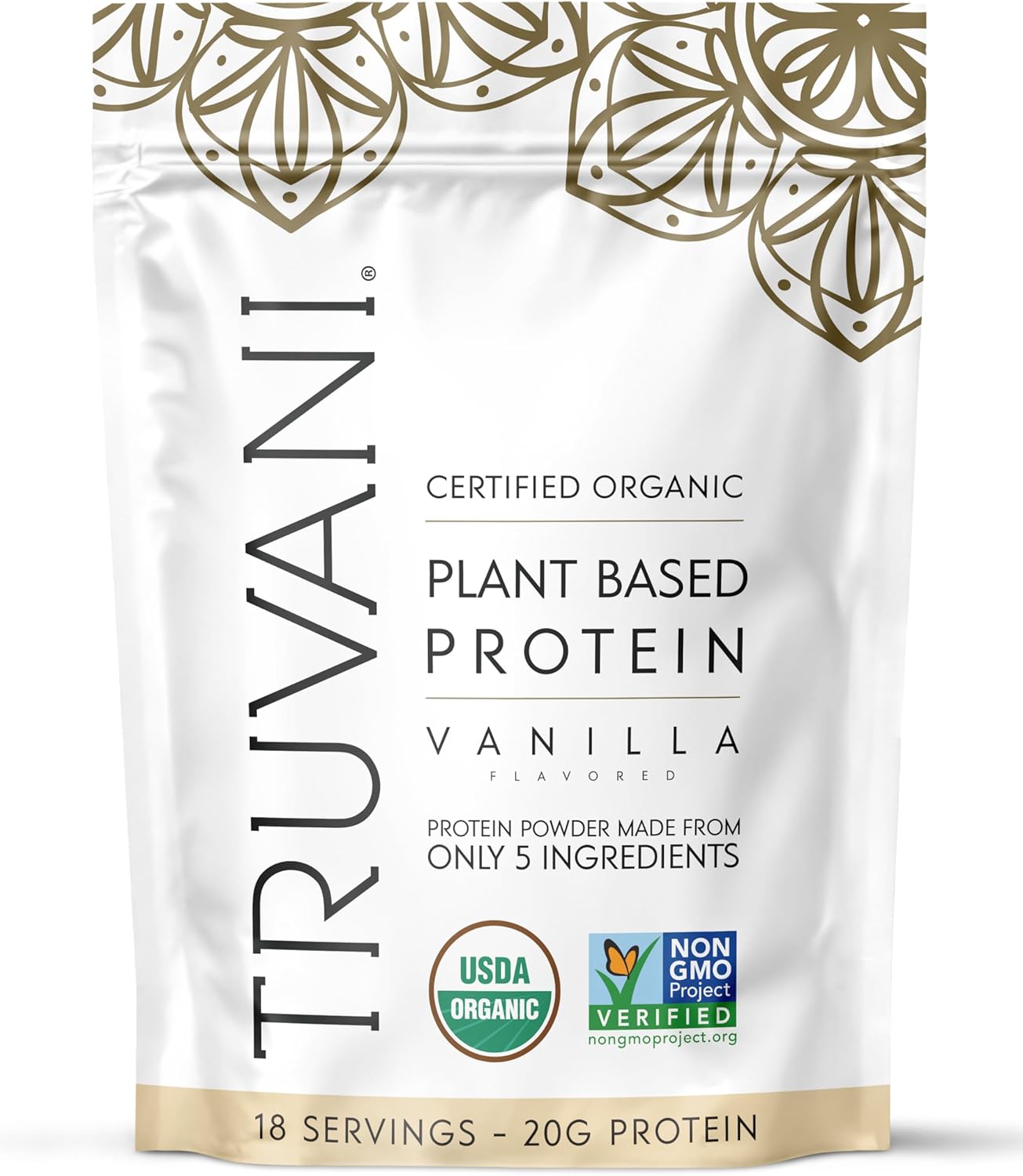 Truvani Organic Plant Based Protein Powder | Chocolate Peanut Butter