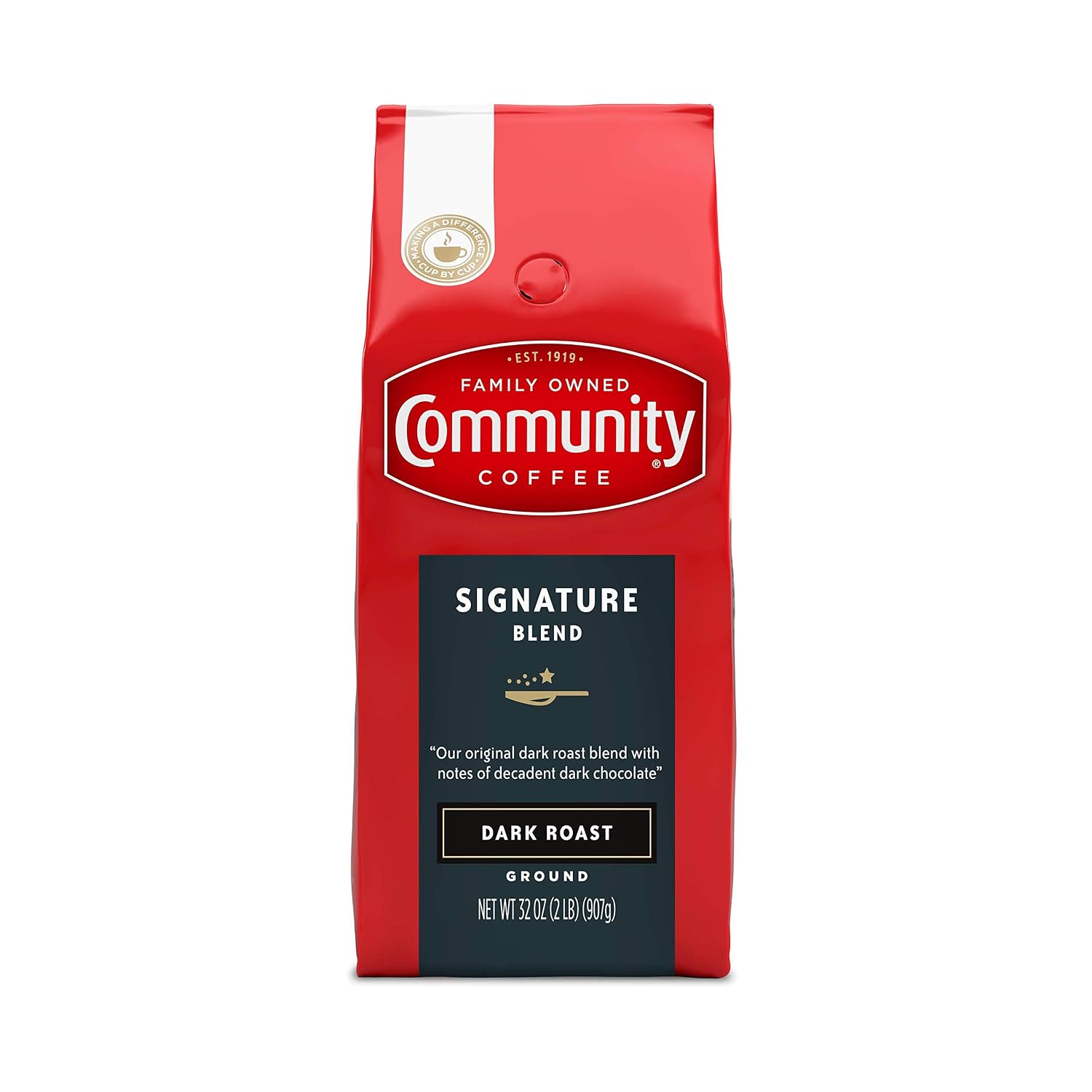 Community Coffee French Roast, Ground Coffee, Extra Dark Roast, 12 Ounce Bag (Pack of 1)