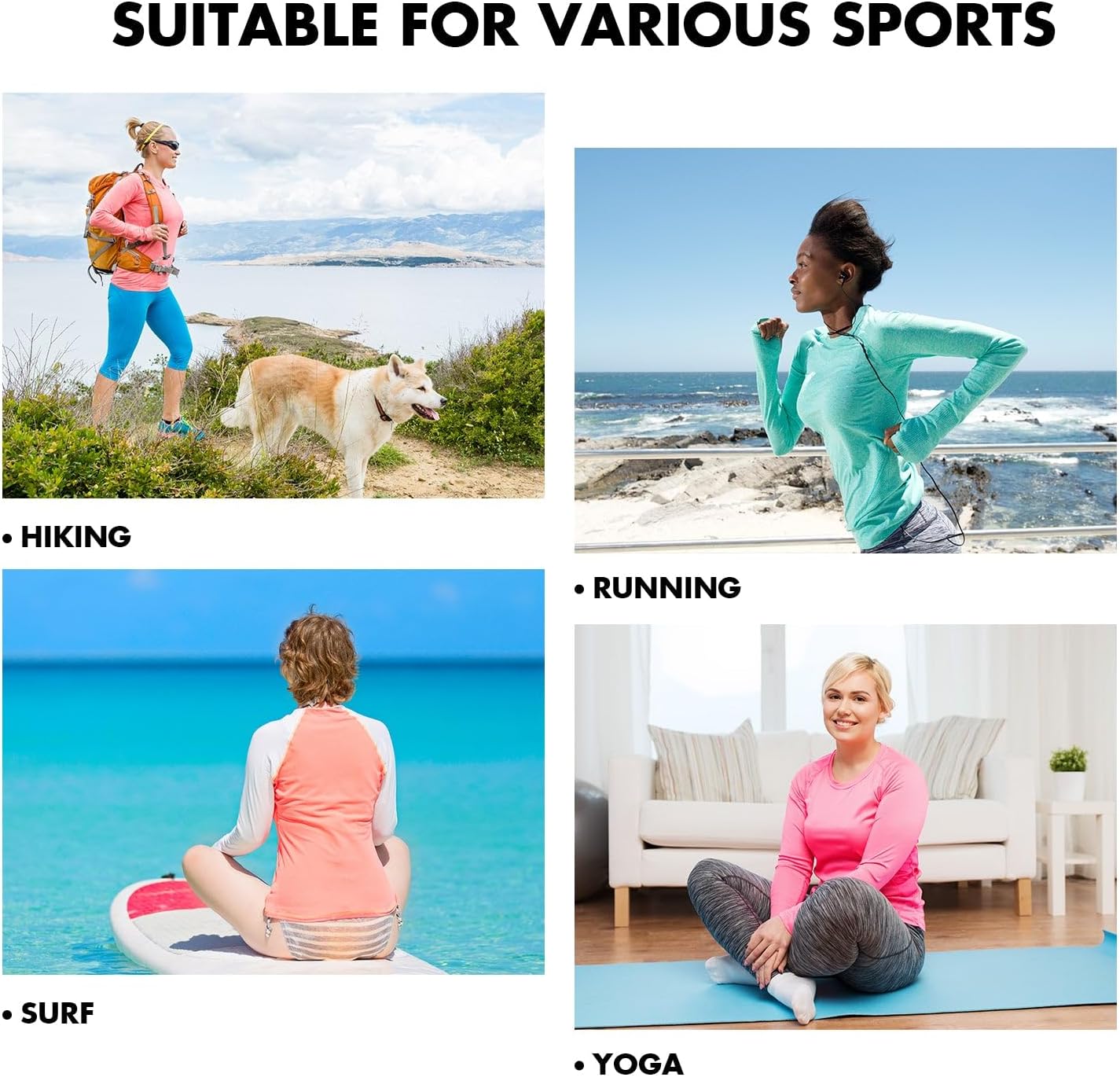 baleaf Women's UPF 50+ Sun Shirts Long Sleeve Stretchy Quick Dry | Lightweight, Rash Guard, UPF 50+ Sun Protection, Breathable Comfort material for Hking Workout, Excellent for hot weather