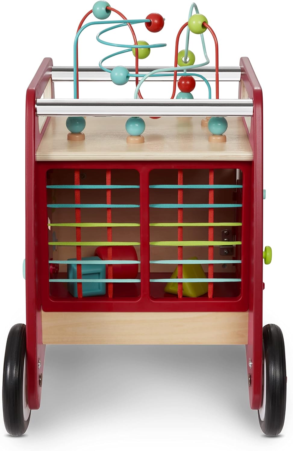 Radio Flyer Classic Walker Wagon, for Kids 1-4 Years Old, Red | Resistance Clickers to Control Speed, Baby Push Walker with Furniture Bumper, For Indoor Play