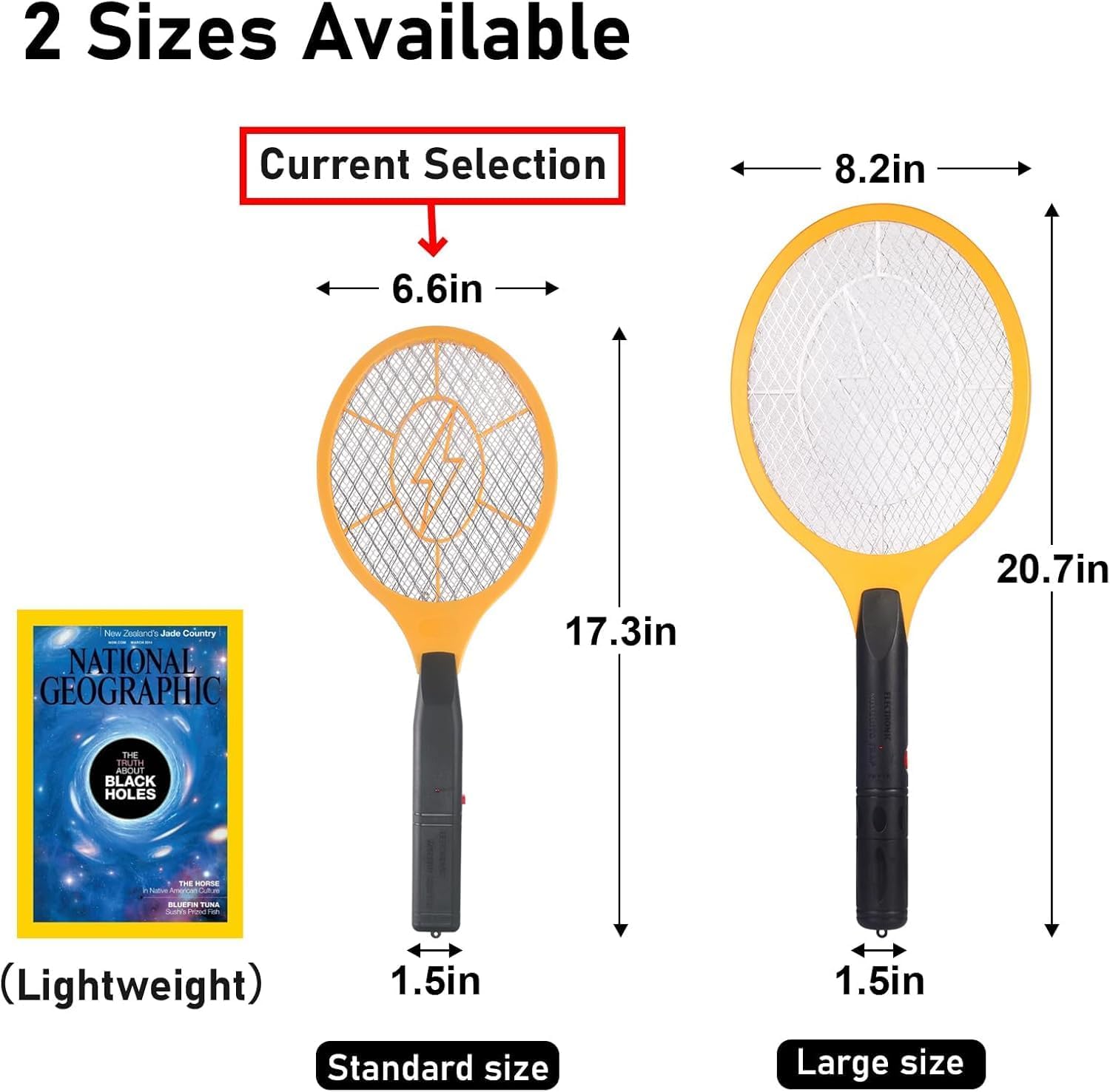 Electric Fly Swatter Handheld Bug Zapper - Indoor Outdoor Zapping Racket for Pest Mosquito & Flies - Battery Powered Safe to Touch with 3-Layer