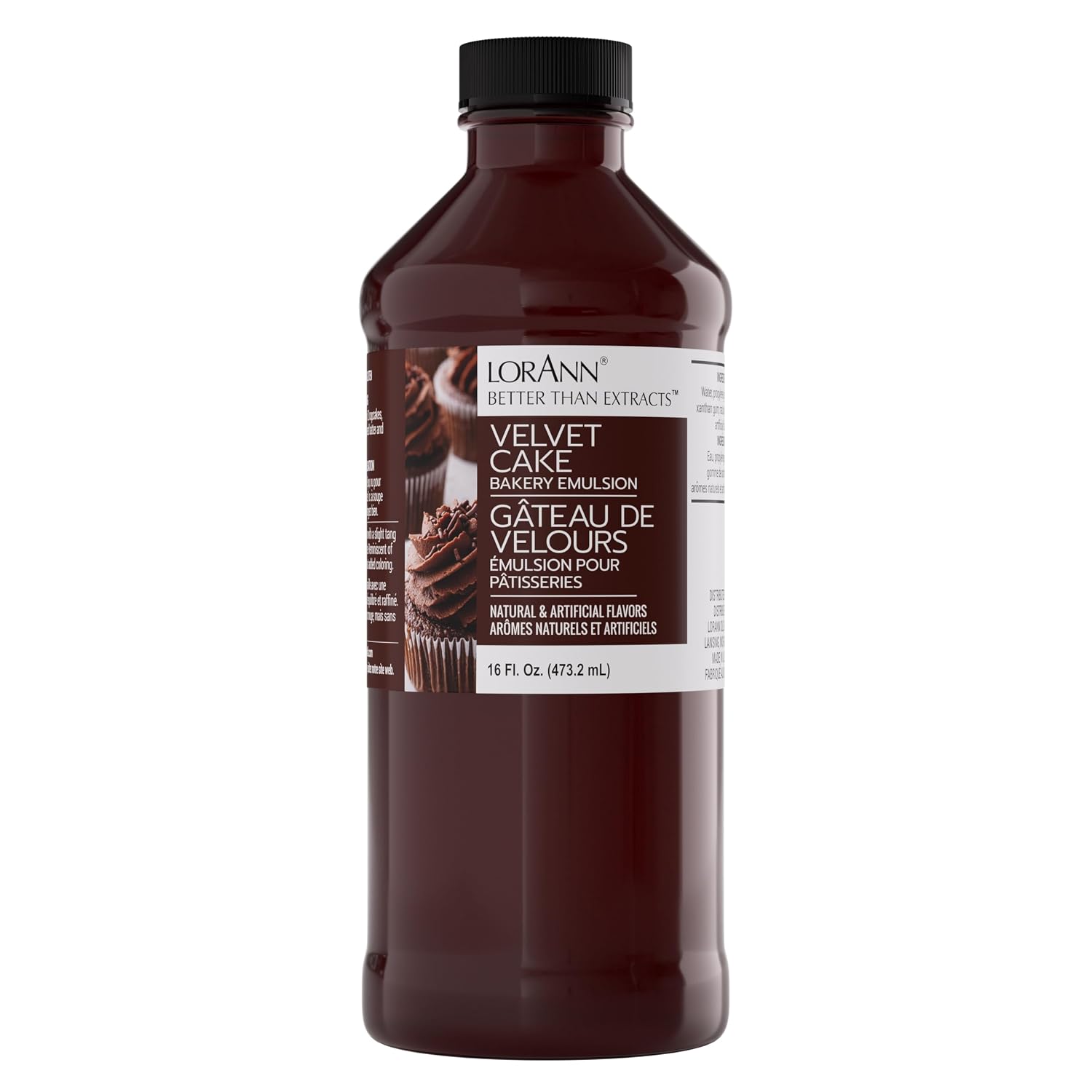 LorAnn Oils Peppermint Bakery Emulsion: True Essence, Ideal for Boosting Fruit Tones in Cakes, Cookies & Desserts, Gluten-Free, Keto-Friendly, Extract Substitute Essential for Your Kitchen, 16 Oz