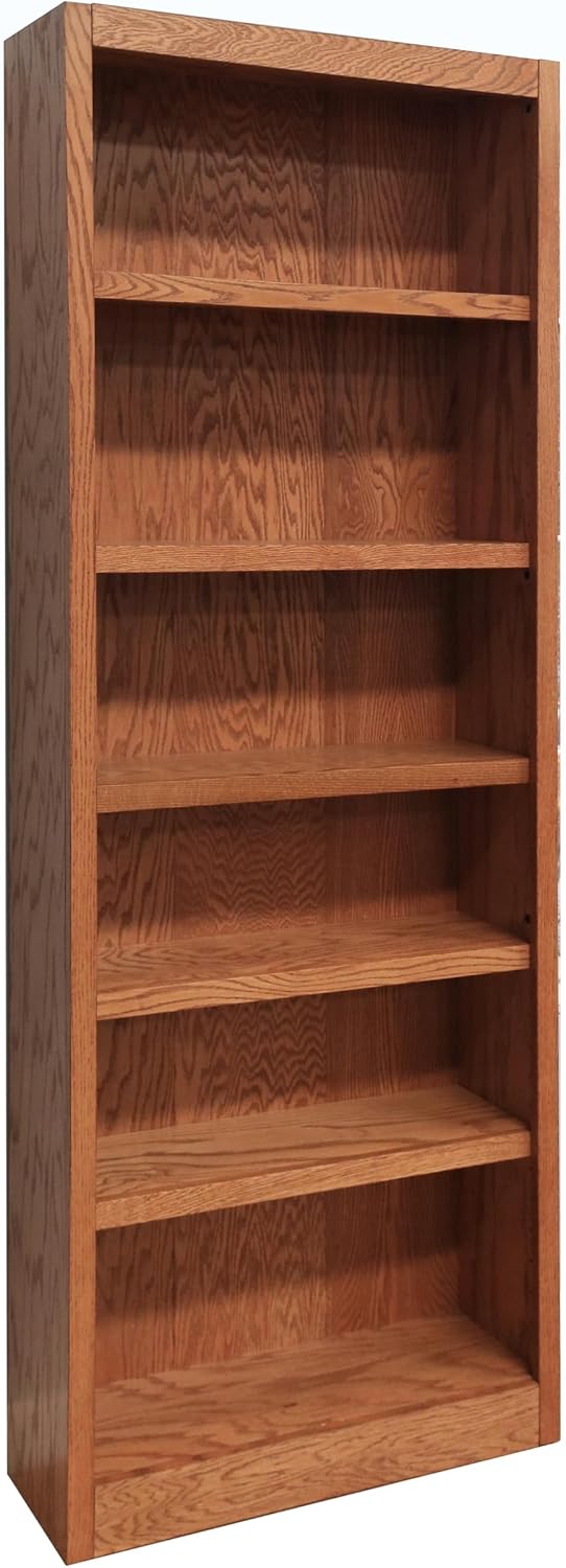 Concepts In Wood Midas Six Shelf Bookcase 84" H Cherry Finish