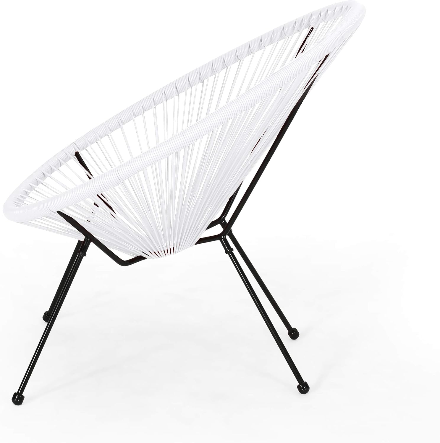 GDFStudio Noble House Anson Outdoor Hammock Weave Chair in Teal and Black (Set of 2)