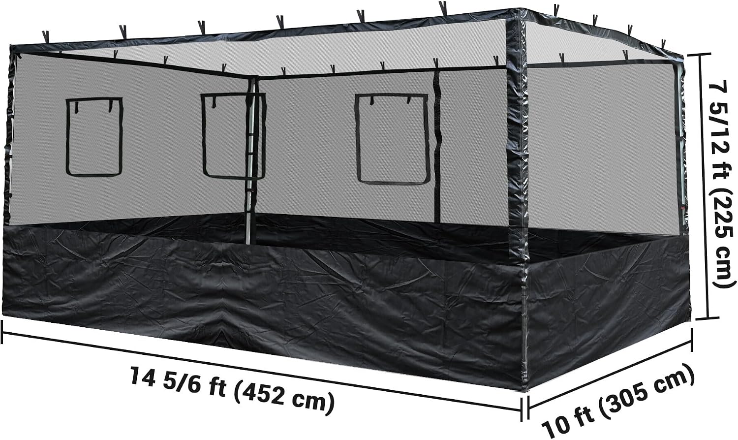 Yescom Pop Up Canopy Half Mesh Sidewall with Window 10x10Ft for Food Booth