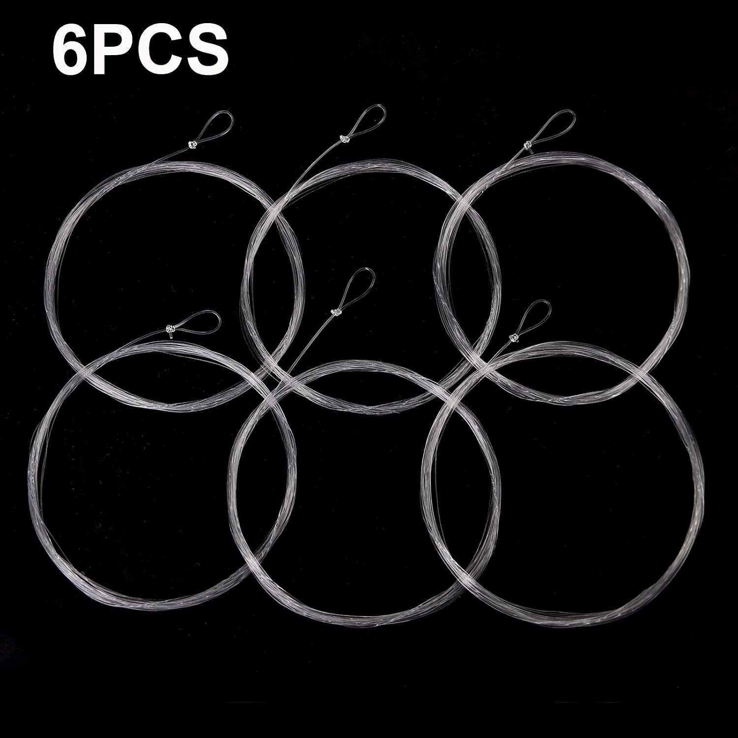 M MAXIMUMCATCH Maxcatch Fly Fishing Tapered Leader Line 6 Pack -Pre-Tied Loop- Tensile Strength- Abrasion Resistance- Low Memory 7.5ft/9ft/12ft/15ft, 0X-7X