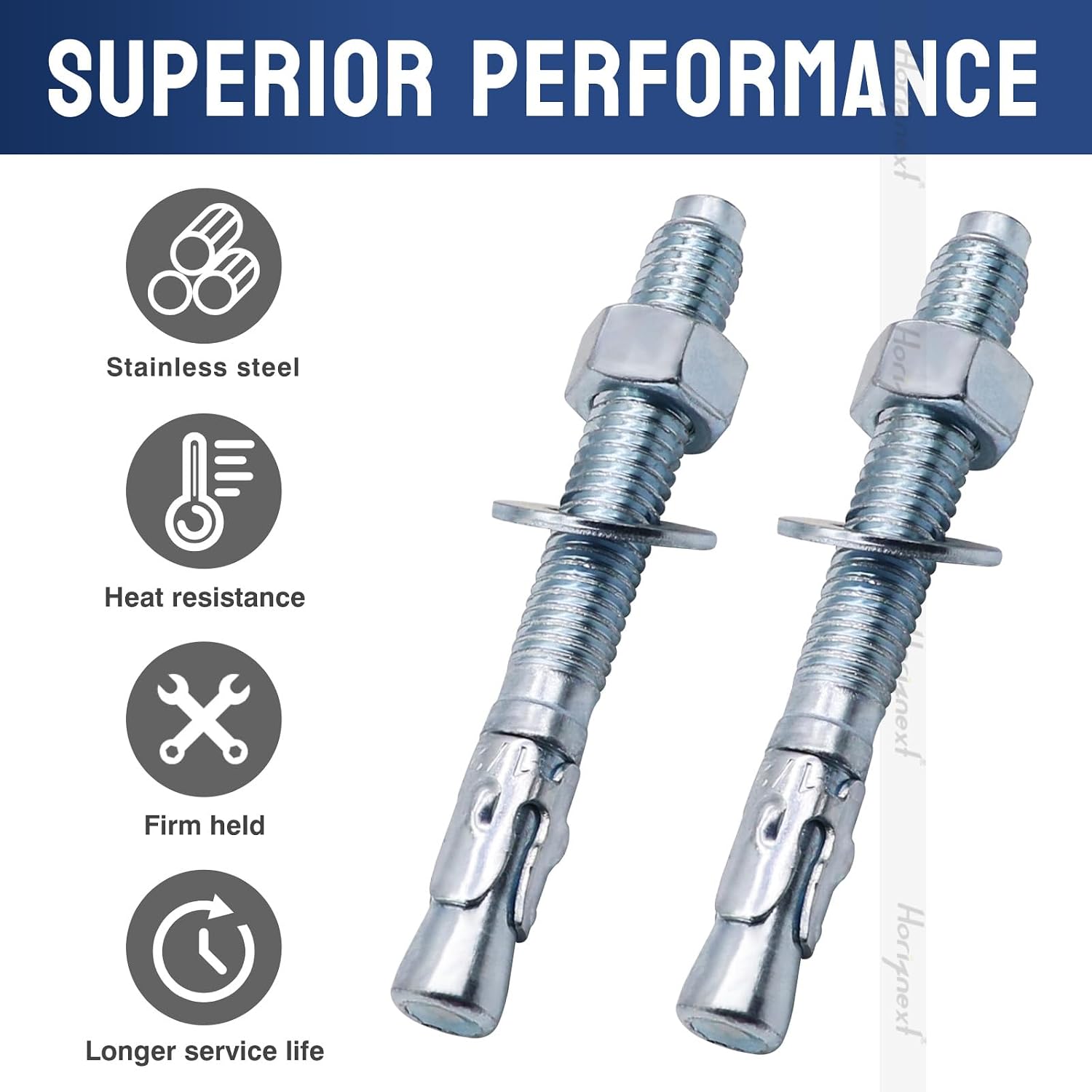 3/8 Concrete Anchors, Concrete Wall Anchors, Metal Wedge Bolts