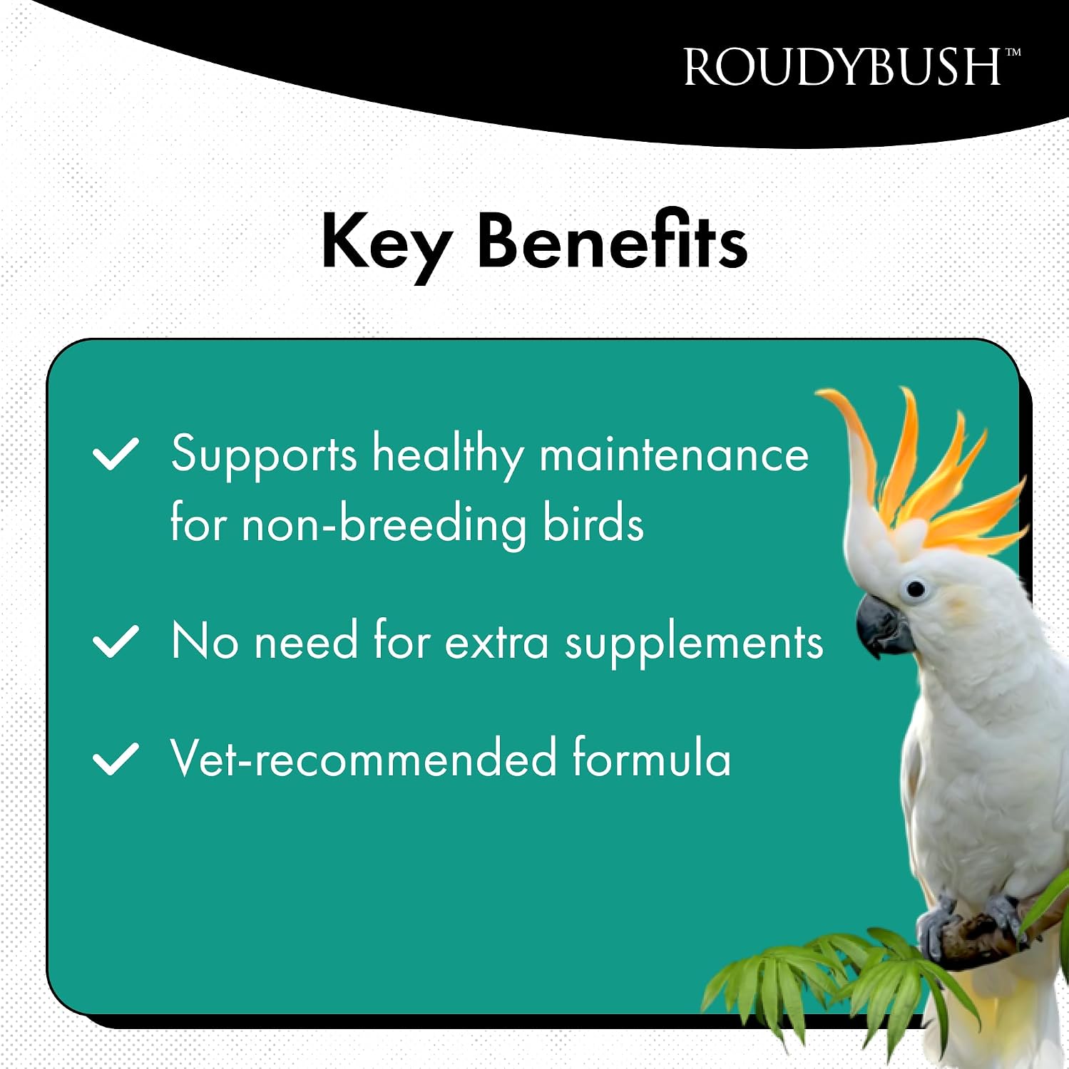 RoudyBush Daily Maintenance Food for Birds - Scientifically Formulated Bird Feed - Bird Food Pellets w/Corn, Wheat, Soy & More - Nutritious & Healthy Feed for Birds (Mini, 44oz)