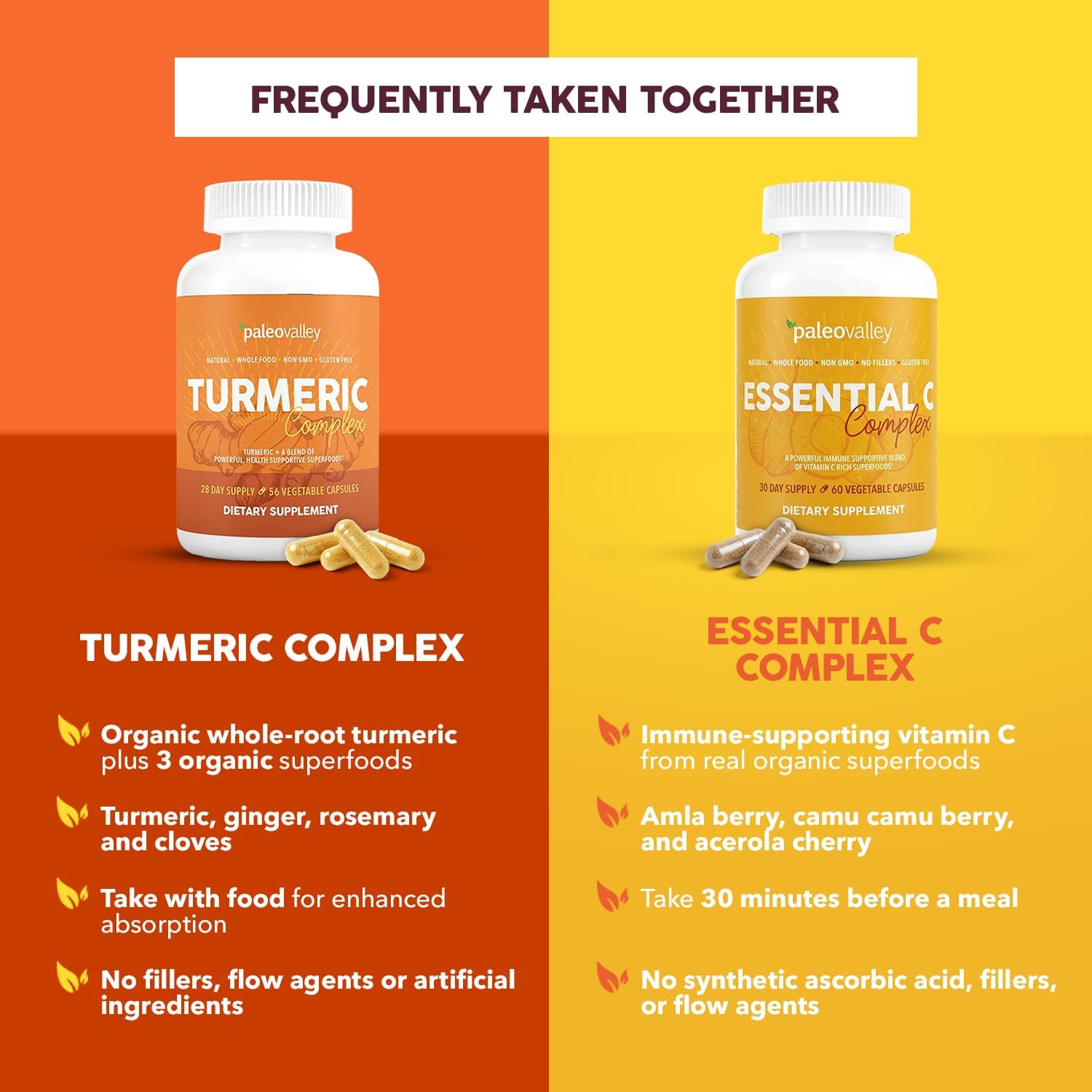 Paleovalley Organic Turmeric Complex, with Ginger & Black Pepper, Superfood