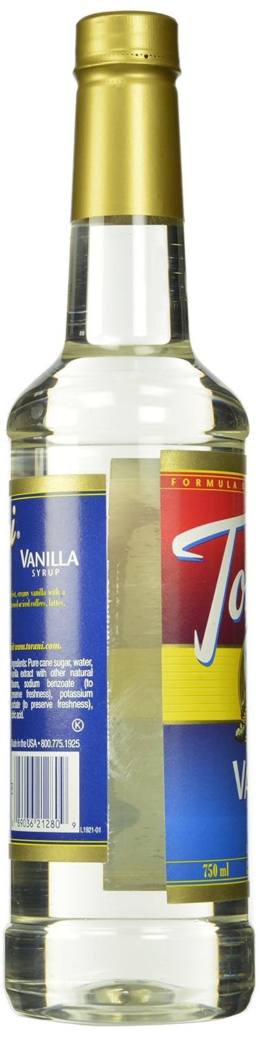 Torani Vanilla Flavored Drink Syrup, 25.4 fl oz, 4 Pack
