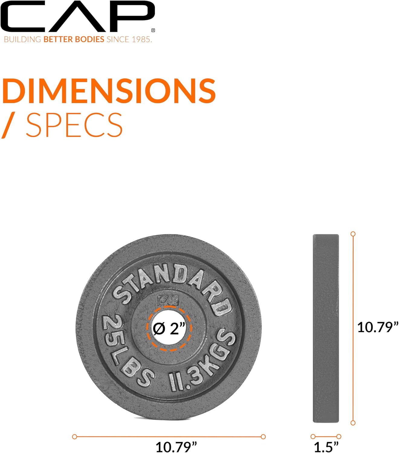 CAP Barbell 2-Inch Olympic Weight Plate | Multiple Options