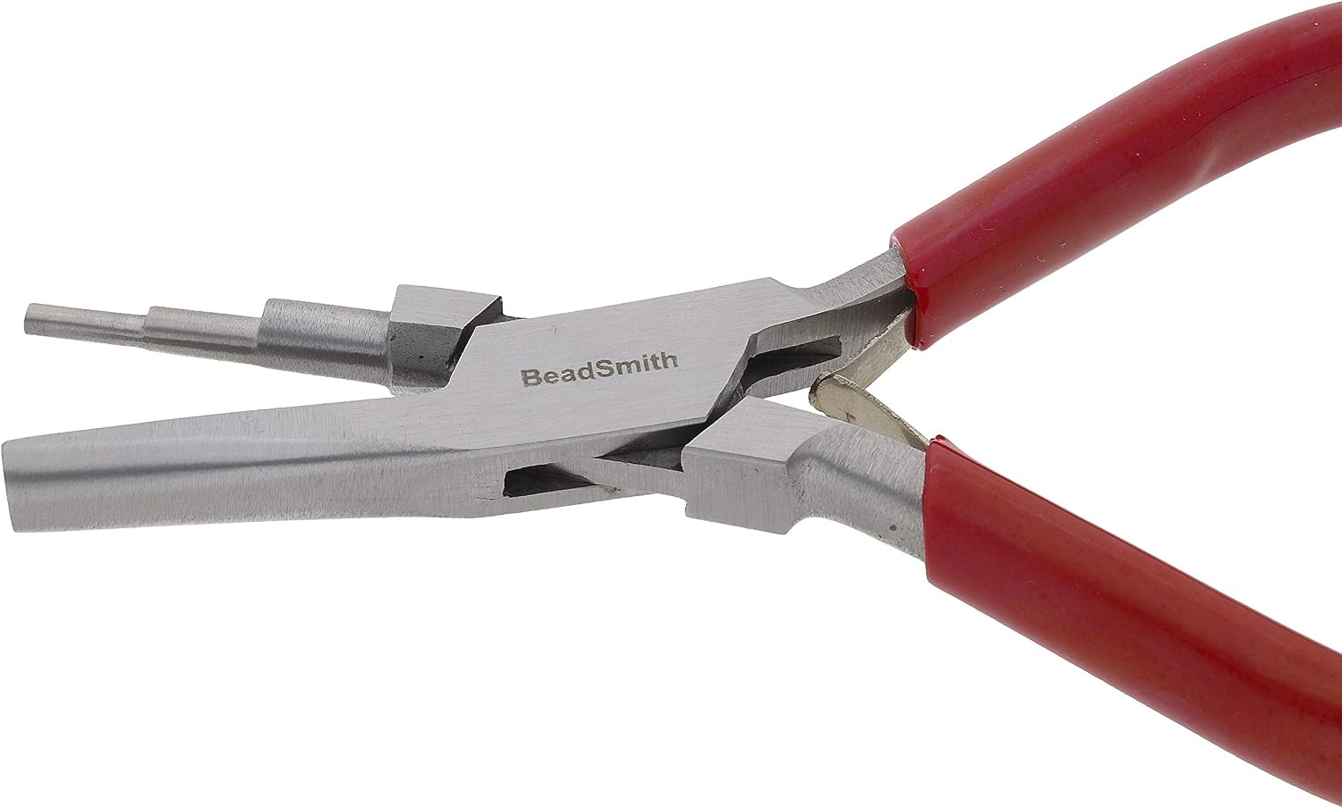 The Beadsmith 3-Step Round/Concave (Hollow) Pliers – Creates 3-4-5mm Loops – Wire Looping and Wire Bending Plier – 6 inches – Steel Head &