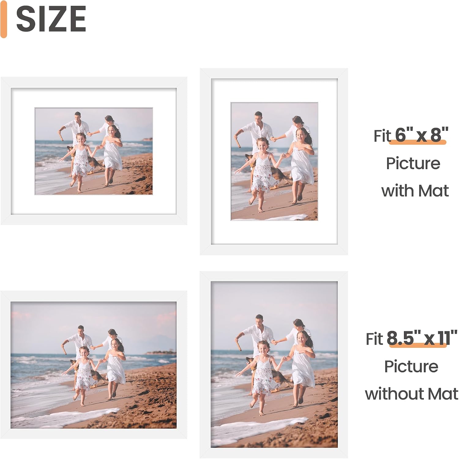 upsimples 12x12 Picture Frame, Gallery Glass Poster Frames Set of 3, Black