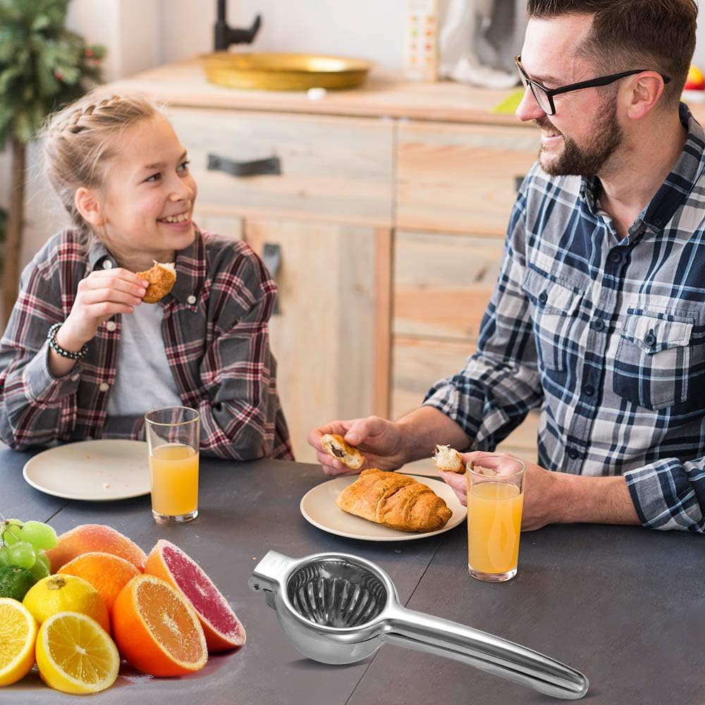 Upgraded Lemon Squeezer Meidong Super Stainless Steel 304 Hand Press Juicer Manual Citrus for Juicing Lemon ＆ Limes, Vegetables