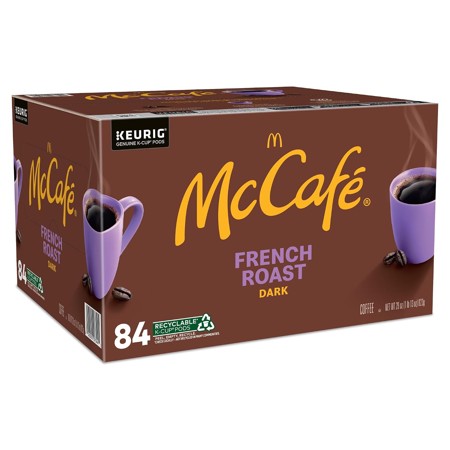 McCafe French Roast, Single Serve Coffee Keurig K-Cup Pods, Dark Roast, 96 Count (4 Packs of 24)