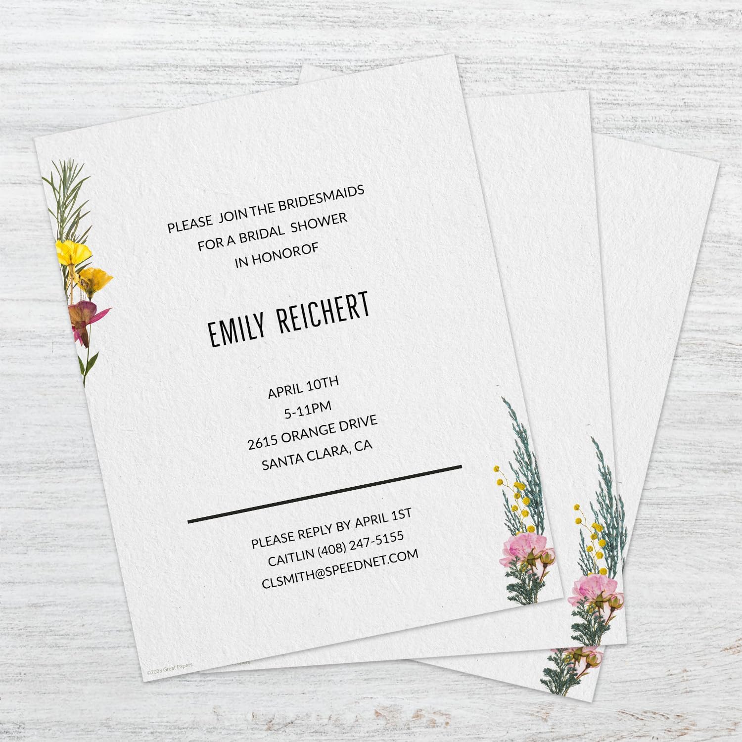 Great Papers! Lush Greenery Letterhead / 80 Floral Sheets 8.5" x 11" Beautiful Watercolor Botanical All Occasion Letter Paper