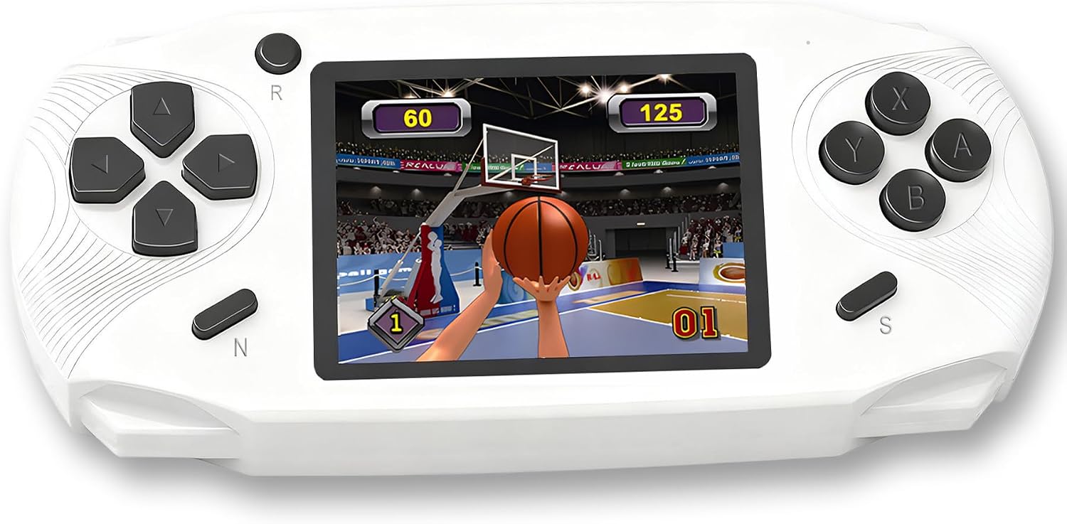 16 Bit Handheld Games for Kids Preloaded 220 Retro Video Games, Blue | 3.0" HD Screen, Rich Gameplay,USB-C Rechargeable, 6+Hrs Play, Portable Travel Toy for Car Flights,Boys Girls Birthdays Gift