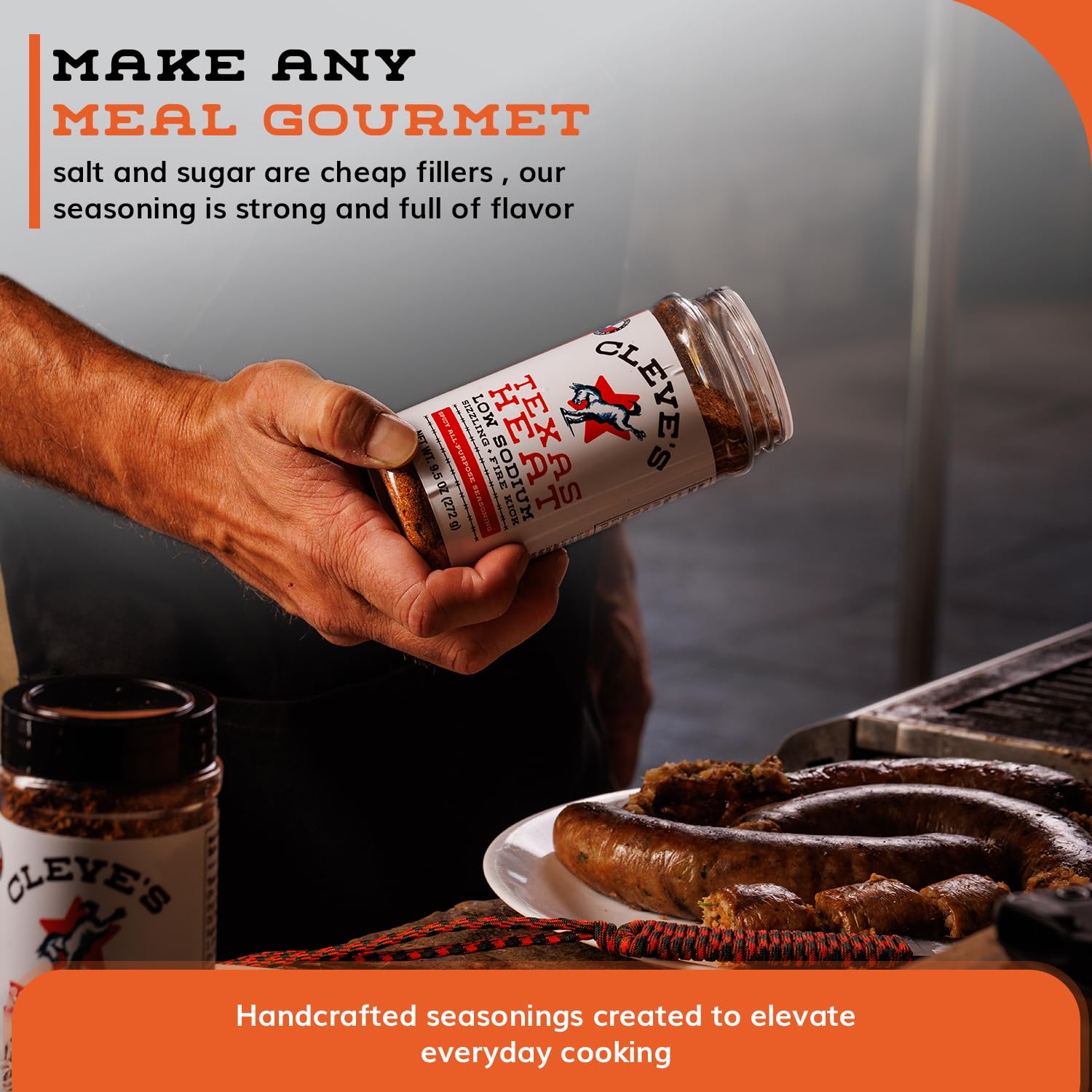 Cleve's Gourmet, Steak Seasoning for Grilling & Cooking, Steak Rub with Smoky Charred Flavor, Prime Rib Seasoning & Beef Seasoning, (Small, Cowboy Charcoal Steak Seasoning)