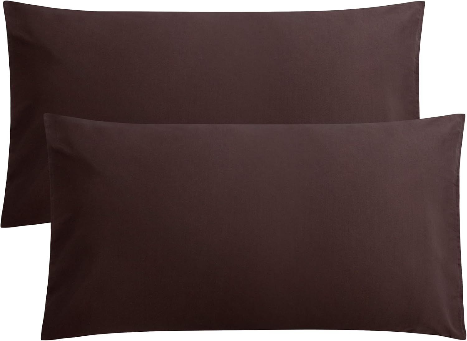 FLXXIE 2-Pack Microfiber Standard Pillow Cases, Envelope Style, White
